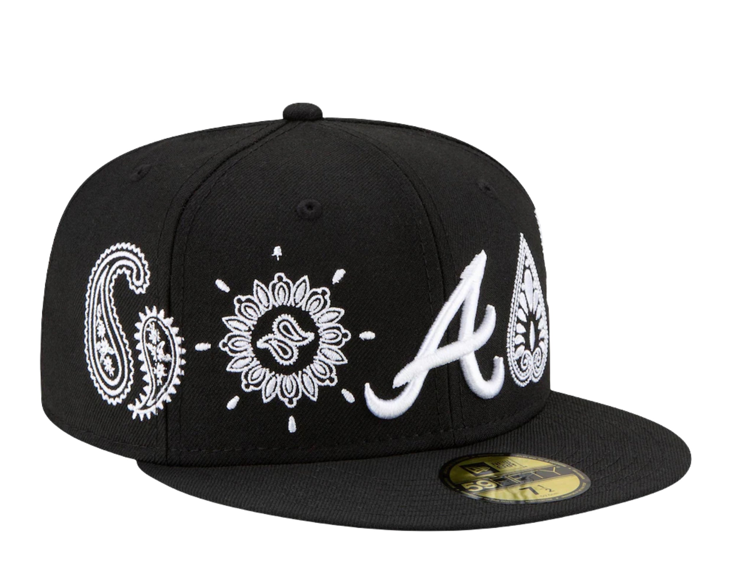 New Era 59Fifty MLB Atlanta Braves Paisley Elements Fitted Hat W/ Grey Undervisor