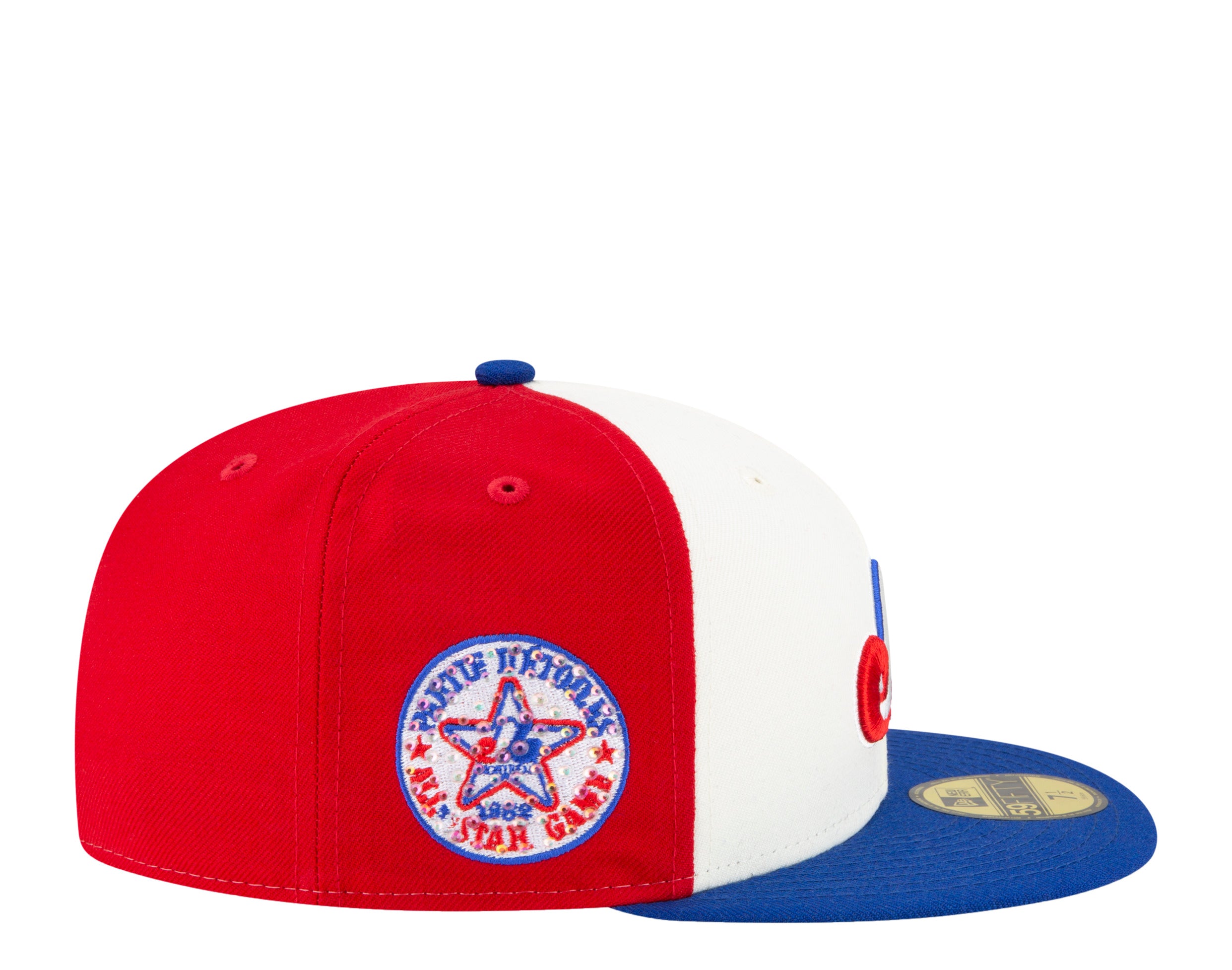 New Era 59Fifty MLB Montreal Expos Icy 1982 ASG Side Patch Fitted Hat W/ Baby Blue Undervisor