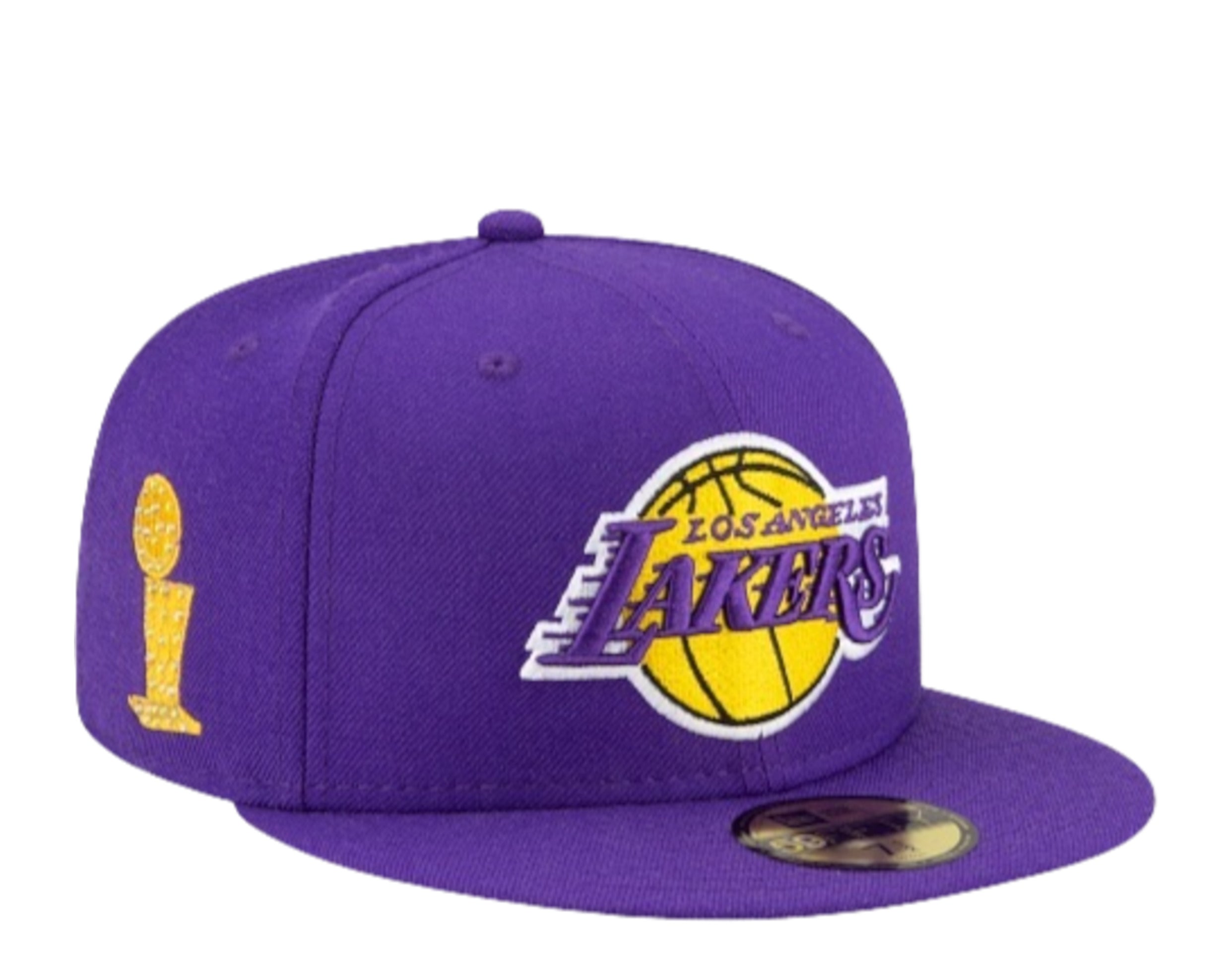 New Era 59Fifty NBA Los Angeles Lakers Icy Side Patch Fitted Hat W/ Baby Blue Undervisor