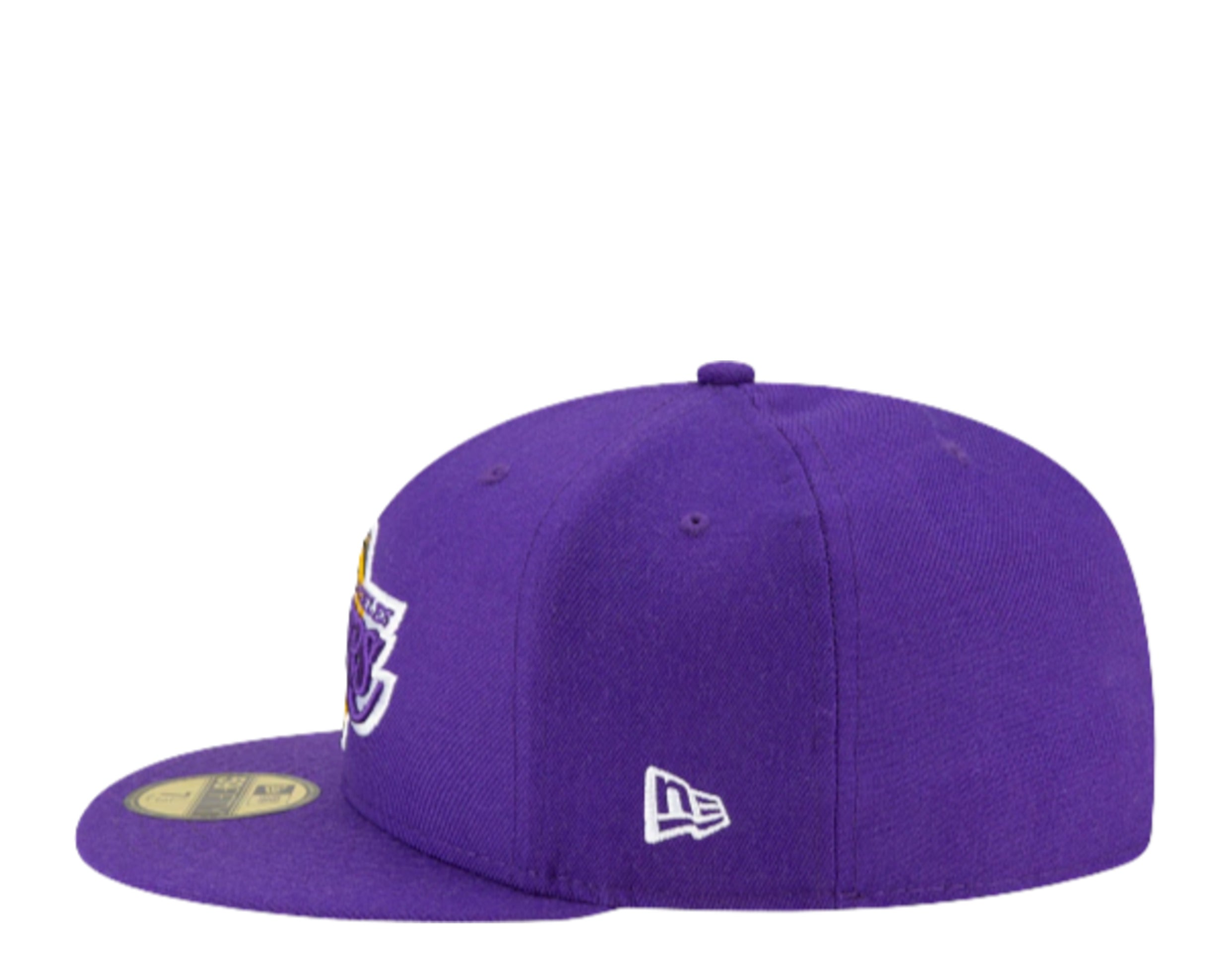 New Era 59Fifty NBA Los Angeles Lakers Icy Side Patch Fitted Hat W/ Baby Blue Undervisor