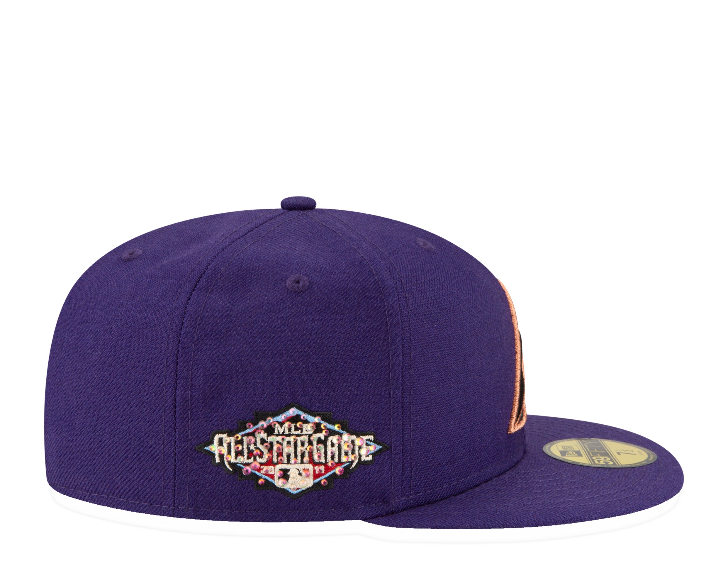 New Era 59Fifty MLB Arizona Diamondbacks Icy 2011 ASG Side Patch Fitted Hat W/ Baby Blue Undervisor