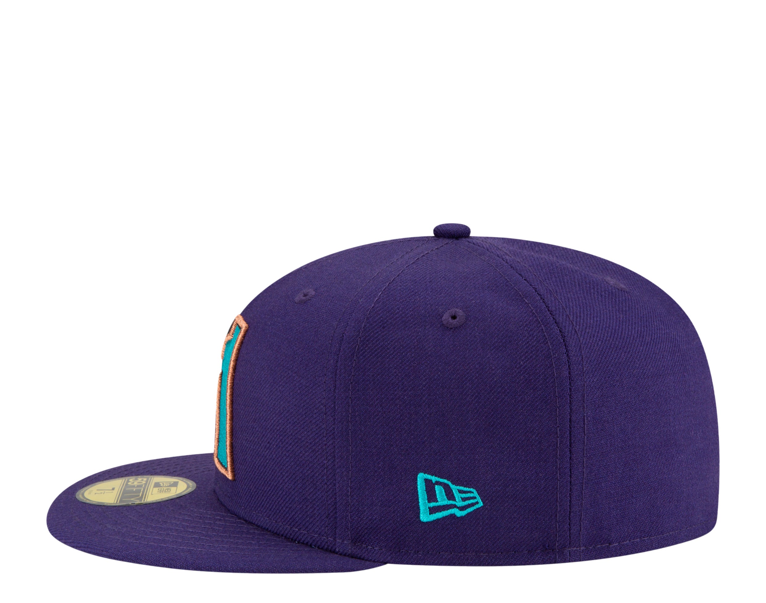 New Era 59Fifty MLB Arizona Diamondbacks Icy 2011 ASG Side Patch Fitted Hat W/ Baby Blue Undervisor