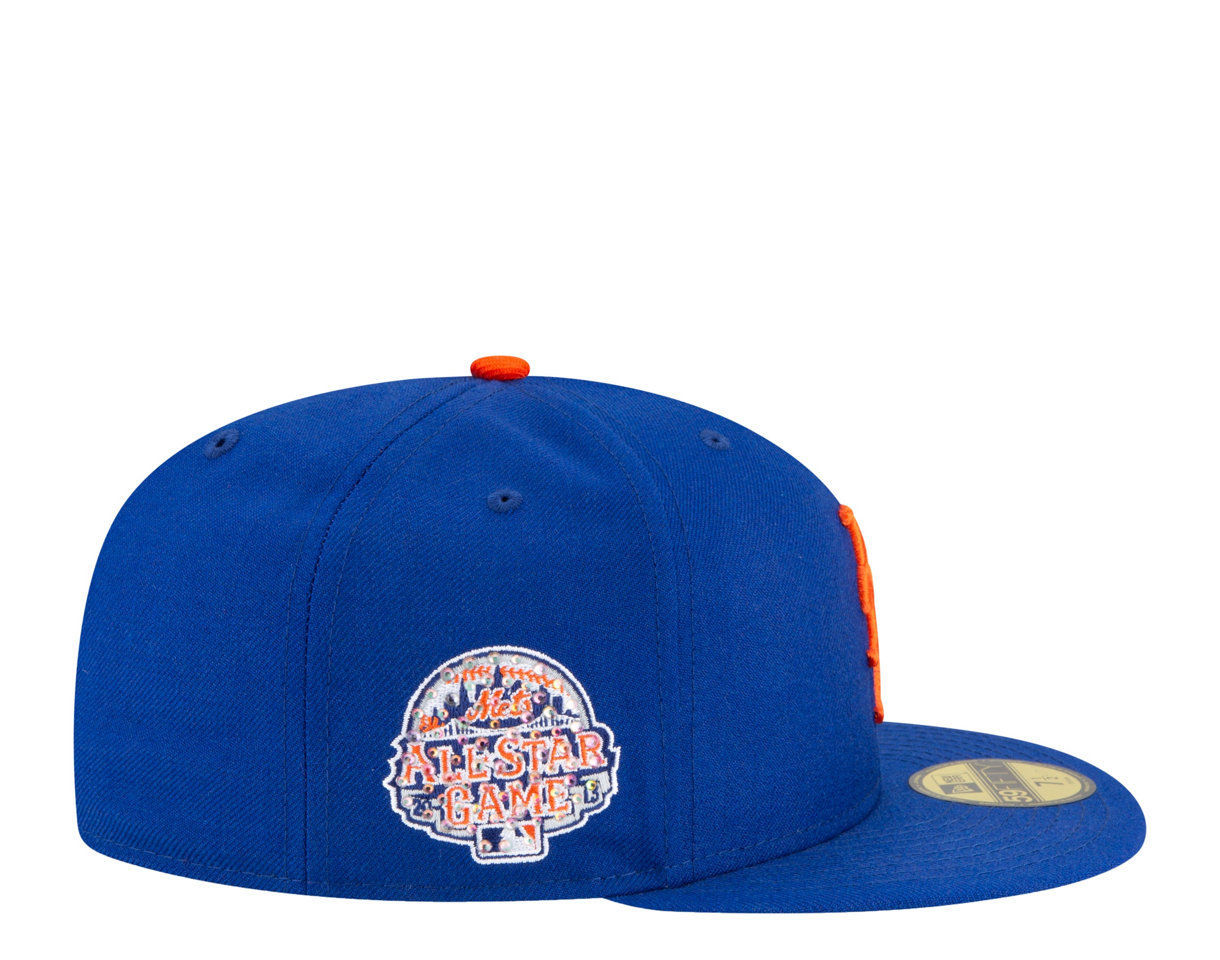 New Era 59Fifty MLB New York Mets Icy 2013 ASG Side Patch Fitted Hat W/ Baby Blue Undervisor