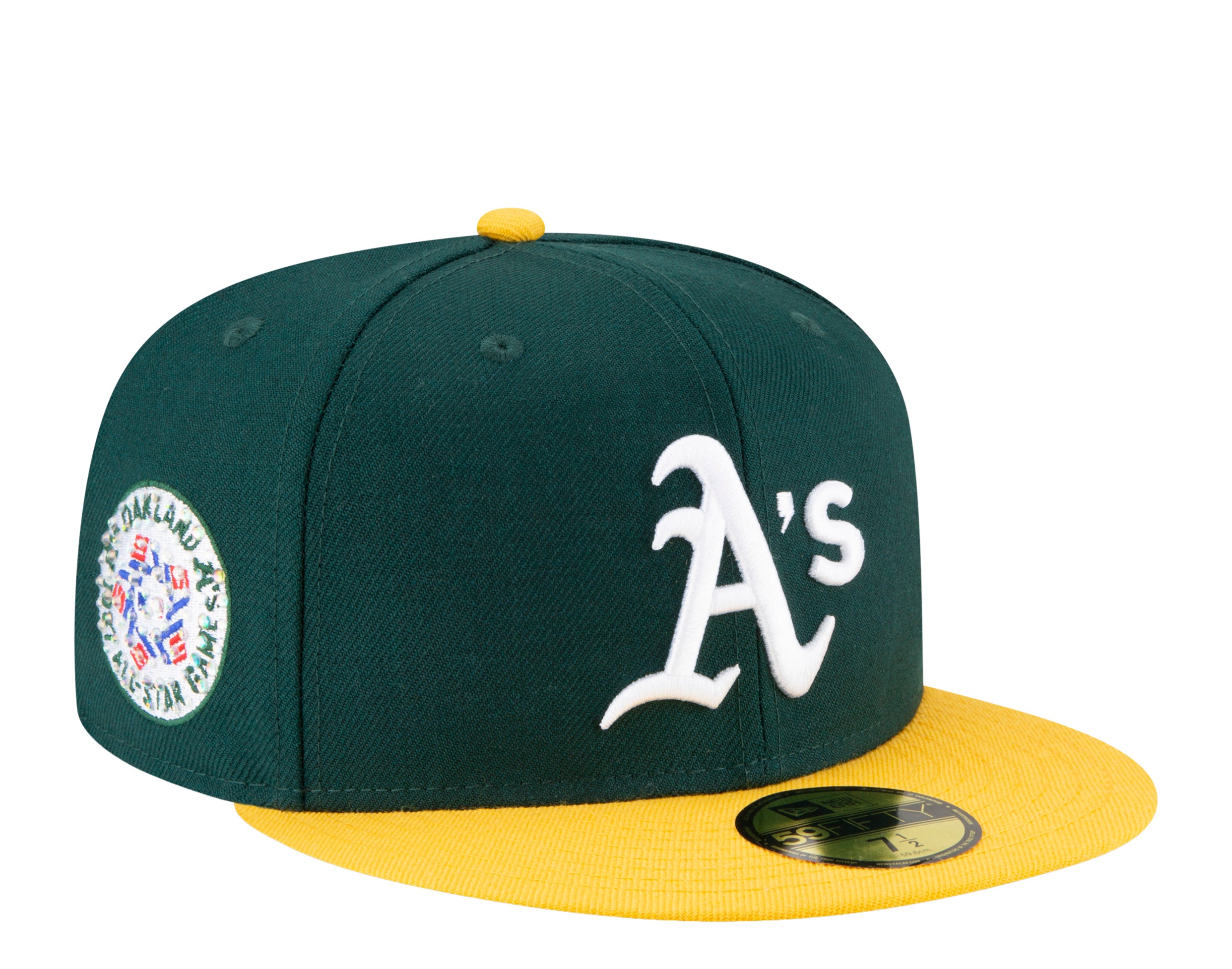 New Era 59Fifty MLB Oakland Athletics Icy 1987 ASG Side Patch Fitted Hat W/ Baby Blue Undervisor