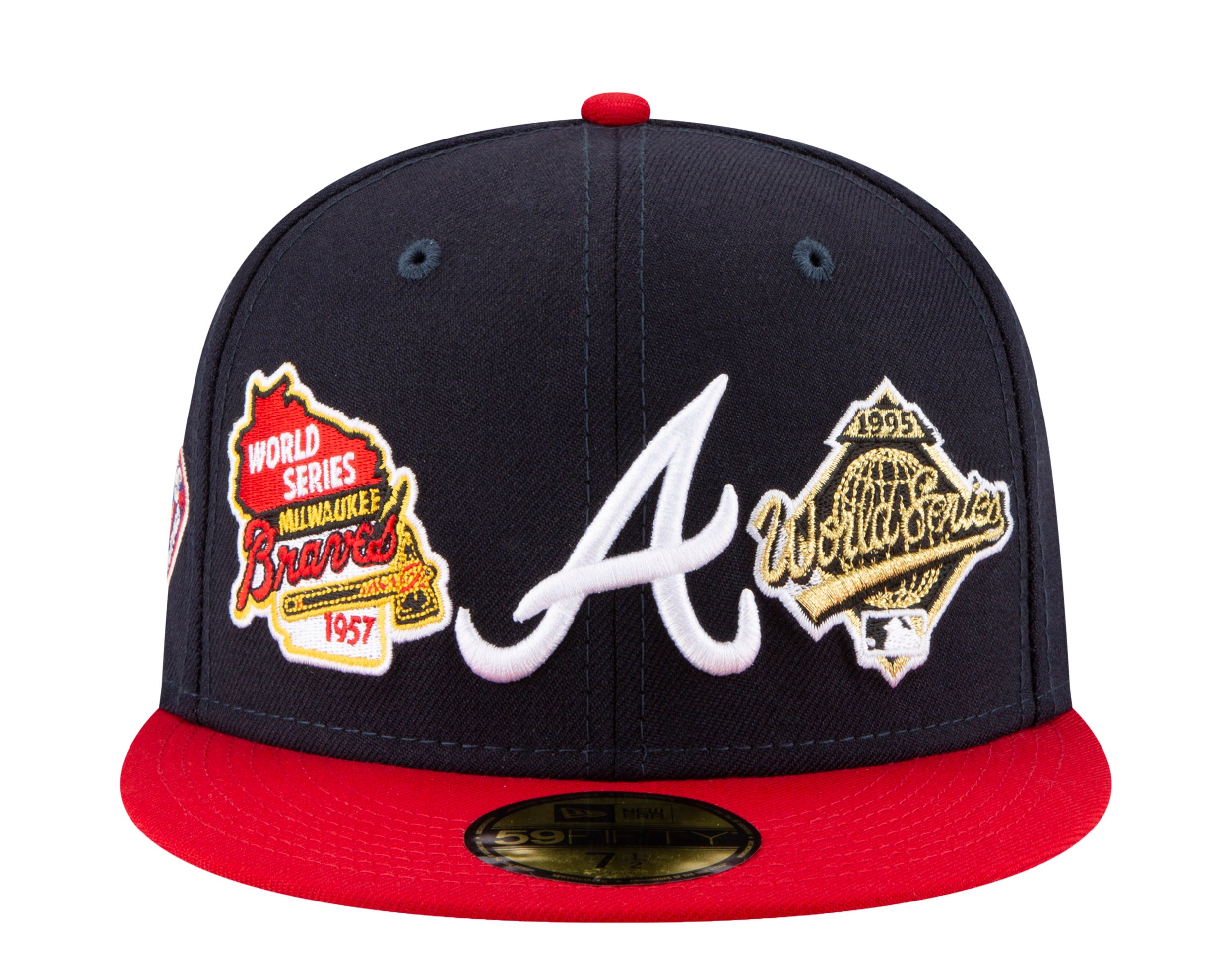 New Era 59Fifty MLB Atlanta Braves World Champions Fitted Hat W/ Grey Undervisor