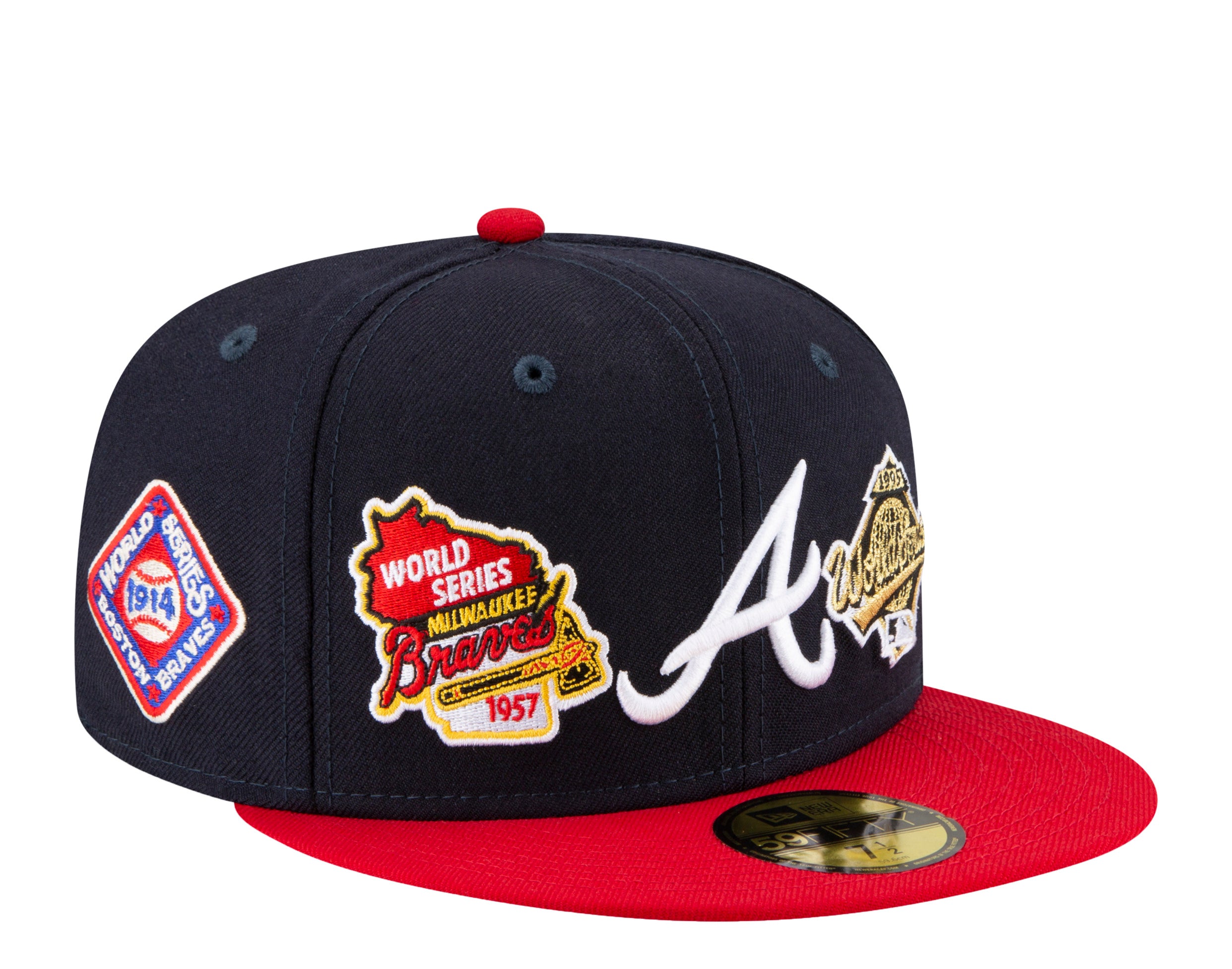 New Era 59Fifty MLB Atlanta Braves World Champions Fitted Hat W/ Grey Undervisor