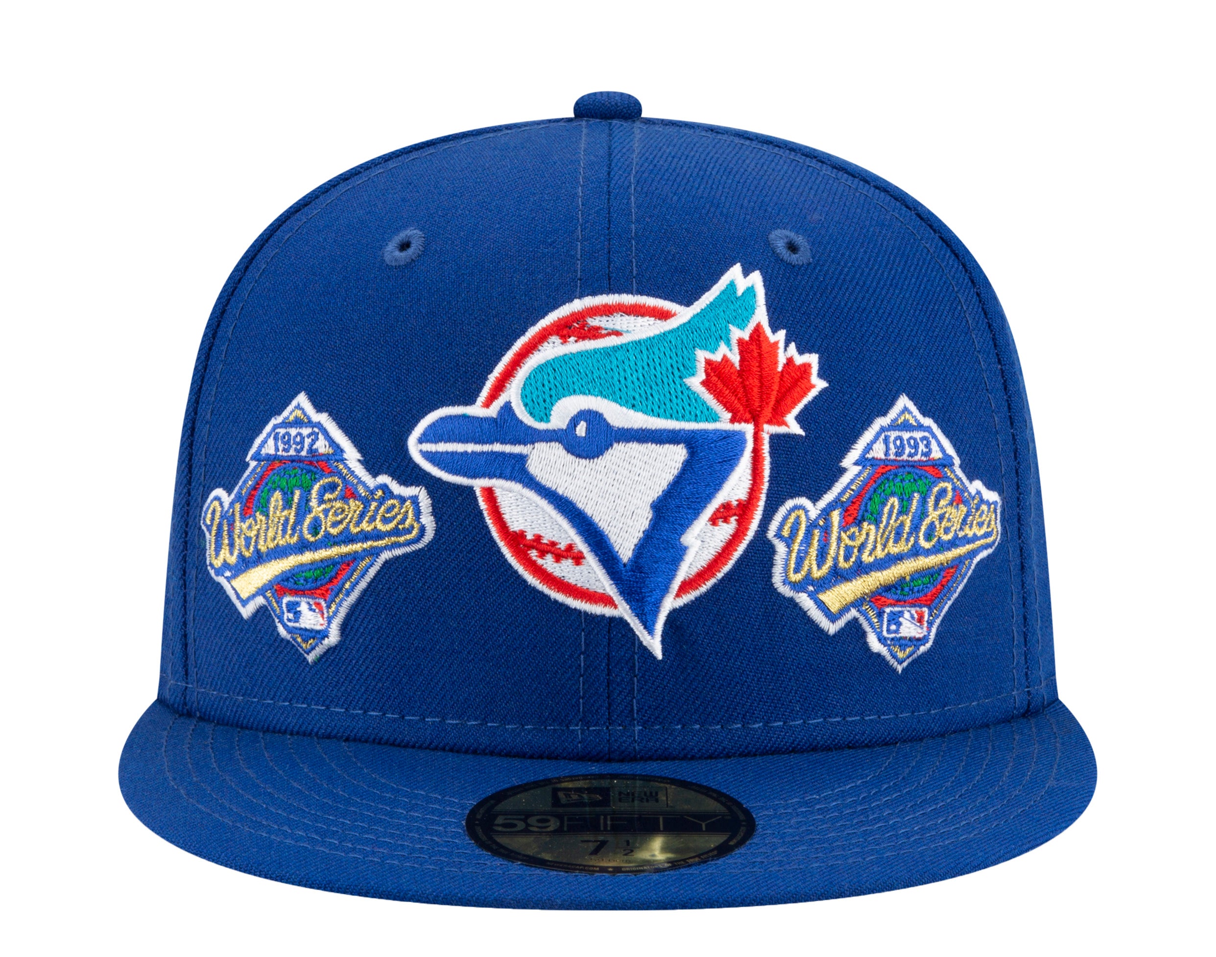 New Era 59Fifty MLB Toronto Blue Jays World Champions Fitted Hat W/ Grey Undervisor