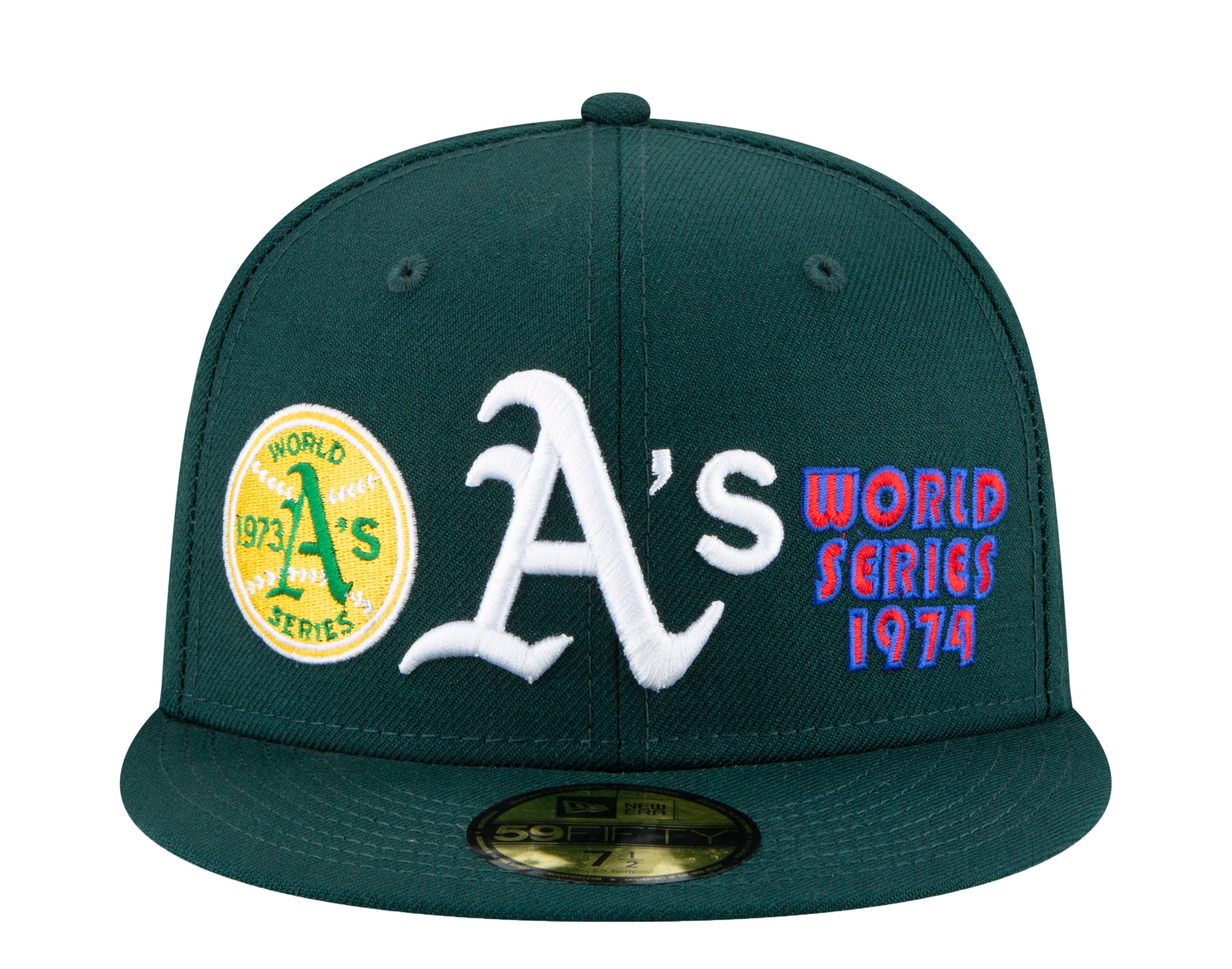 New Era 59Fifty MLB Oakland Athletics World Champions Fitted Hat W/ Grey Undervisor