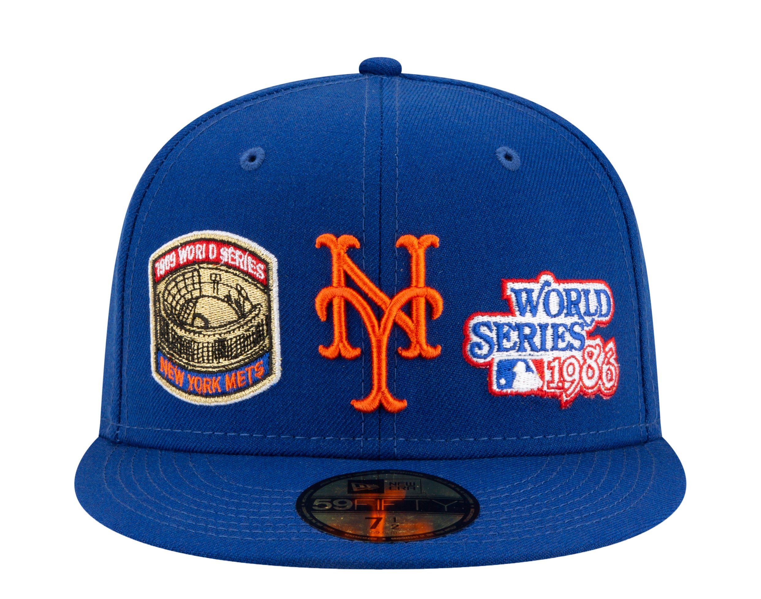 New Era 59Fifty MLB New York Mets World Champions Fitted Hat W/ Grey Undervisor