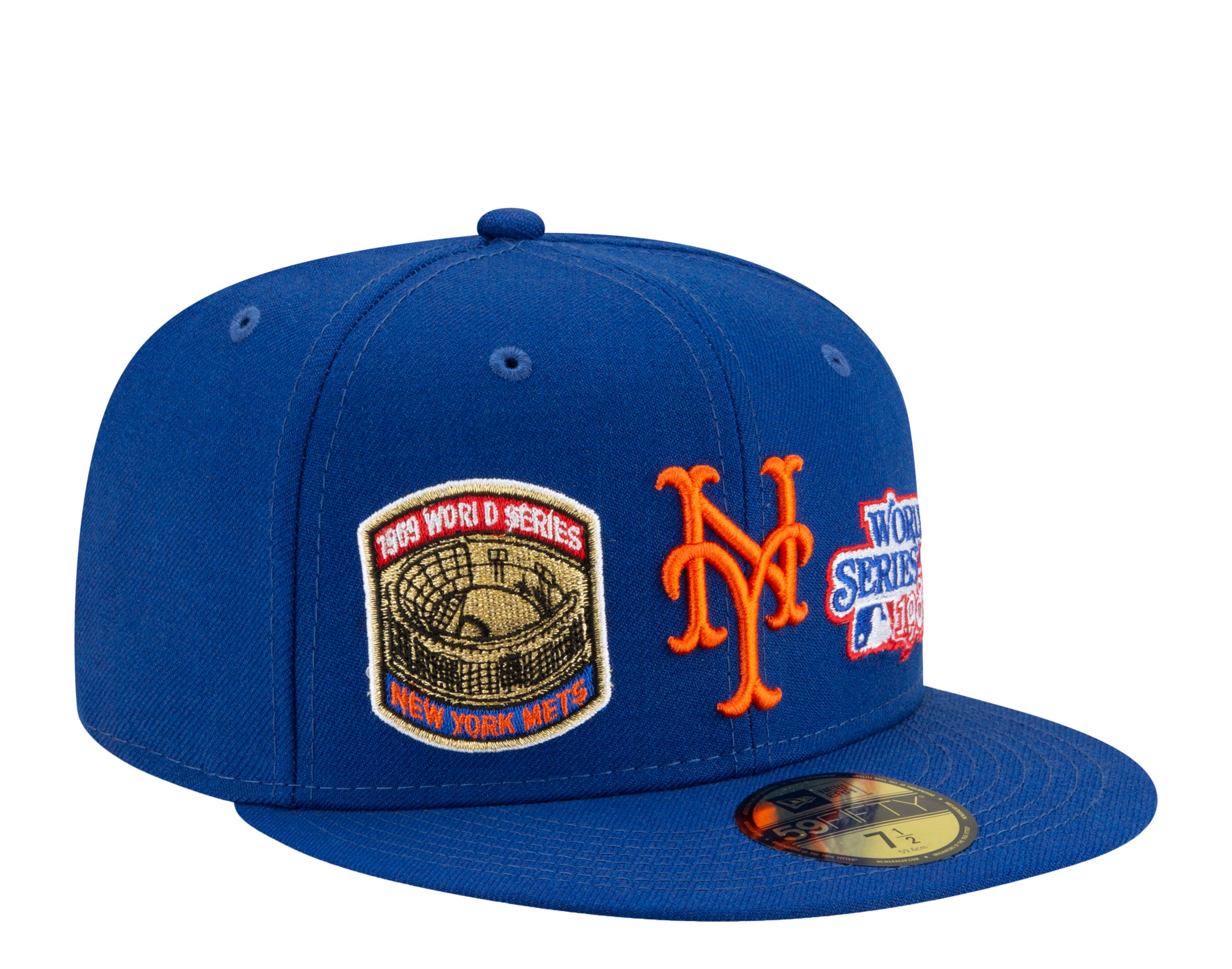 New Era 59Fifty MLB New York Mets World Champions Fitted Hat W/ Grey Undervisor