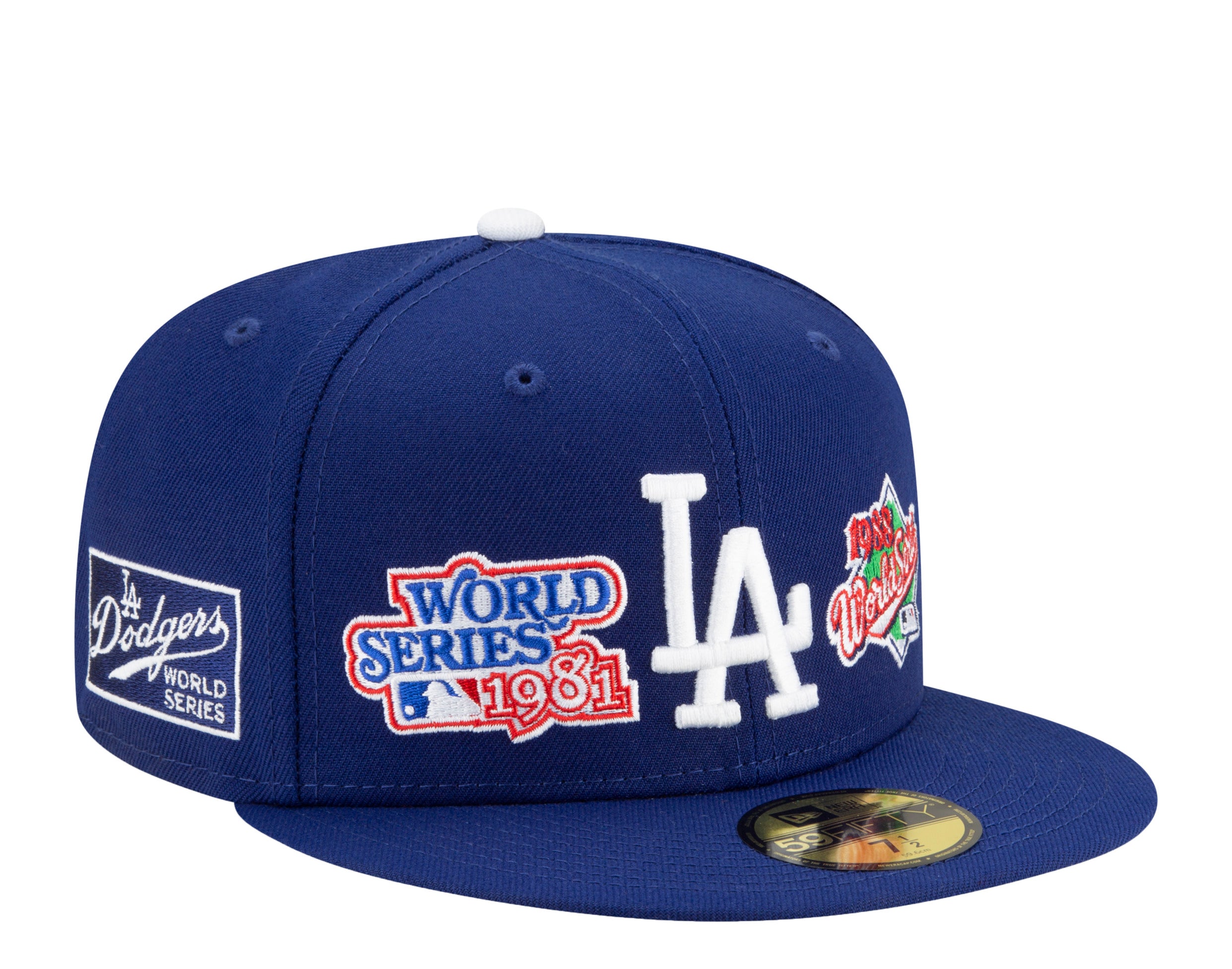 New Era 59Fifty MLB Los Angeles Dodgers World Champions Fitted Hat W/ Grey Undervisor