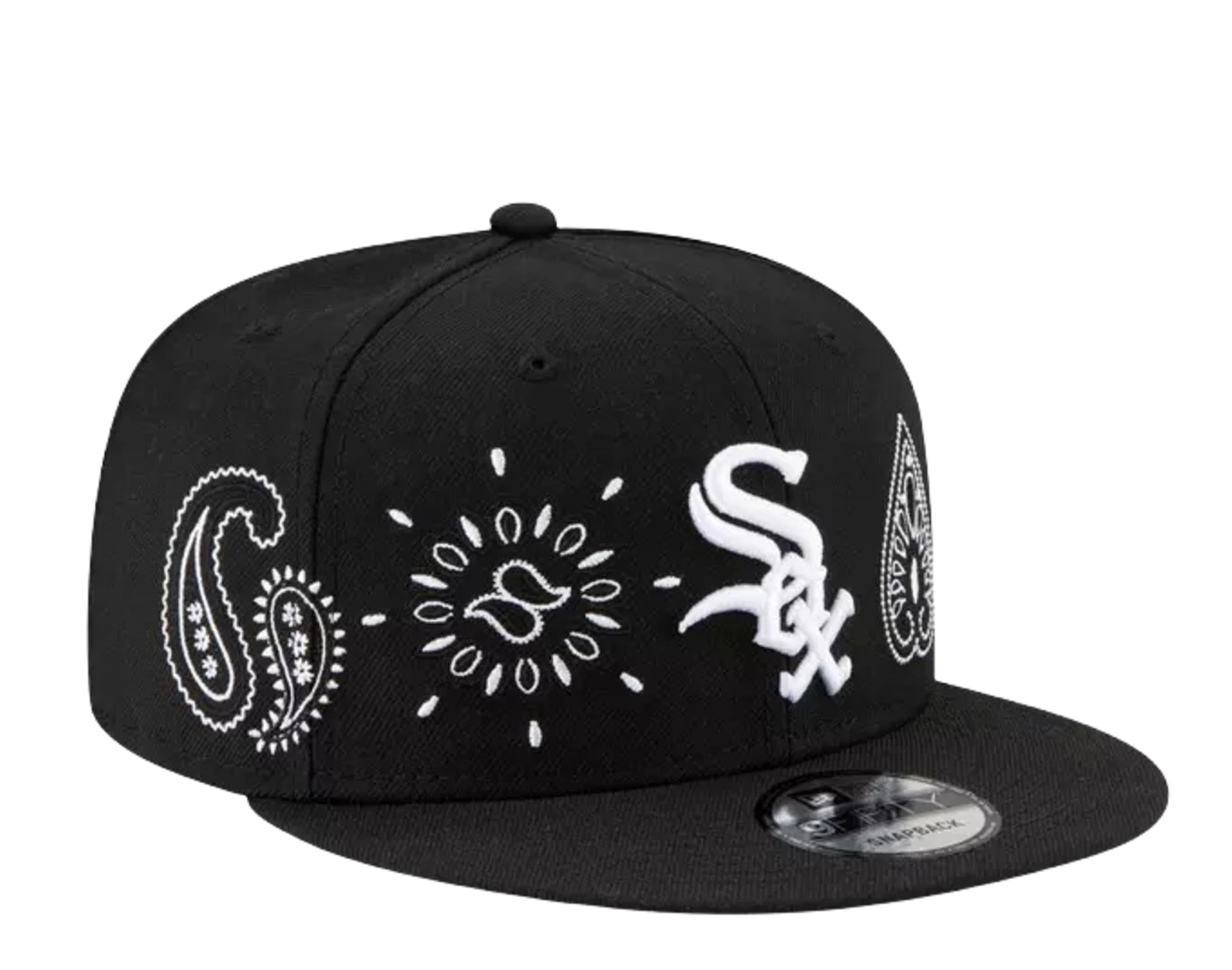 New Era 9Fifty MLB Chicago White Sox Paisley Elements Snapback Hat W/ Green Undervisor