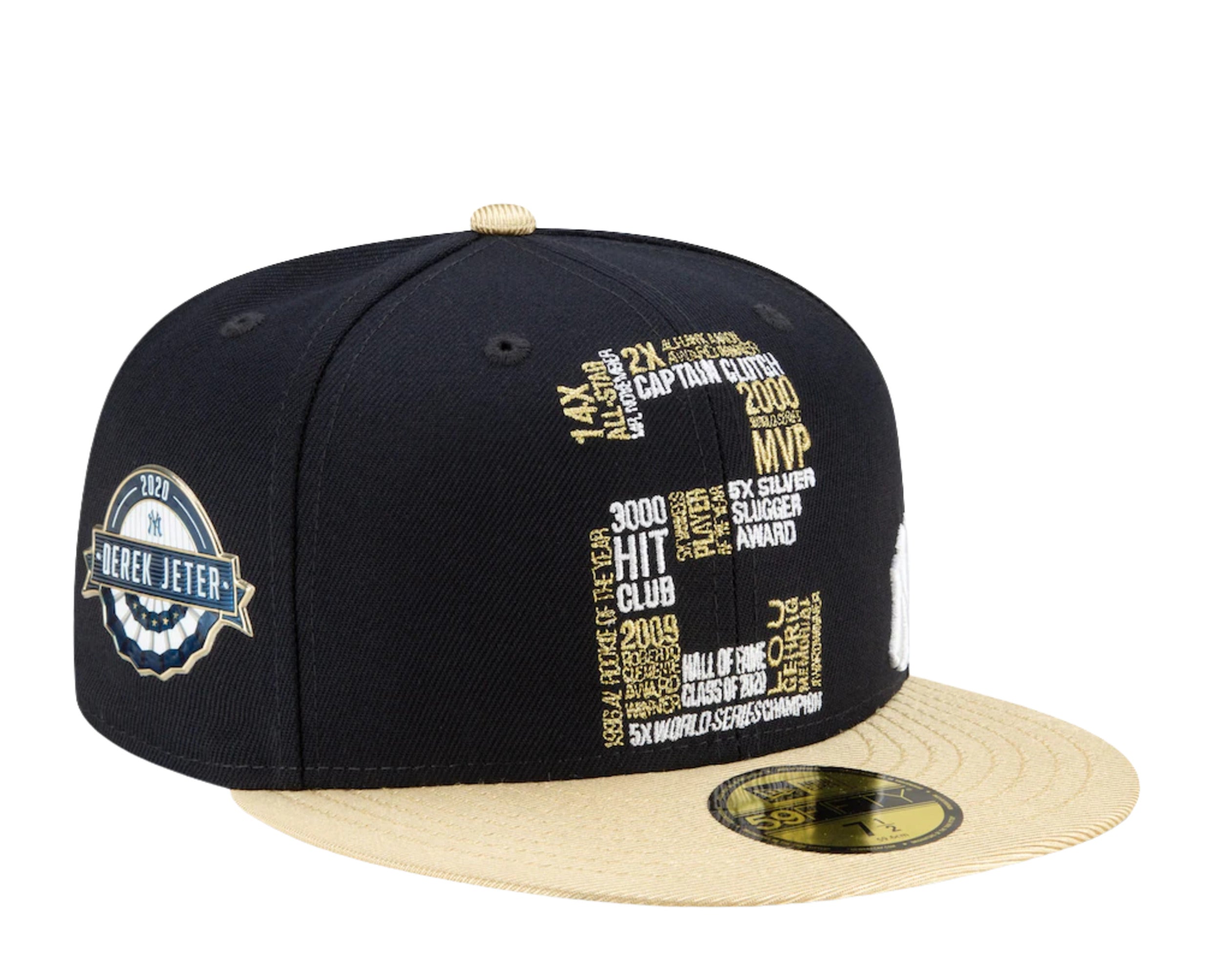 New Era 59Fifty MLB New York Yankees Derek Jeter 2021 Hall of Fame Gold Fitted Hat