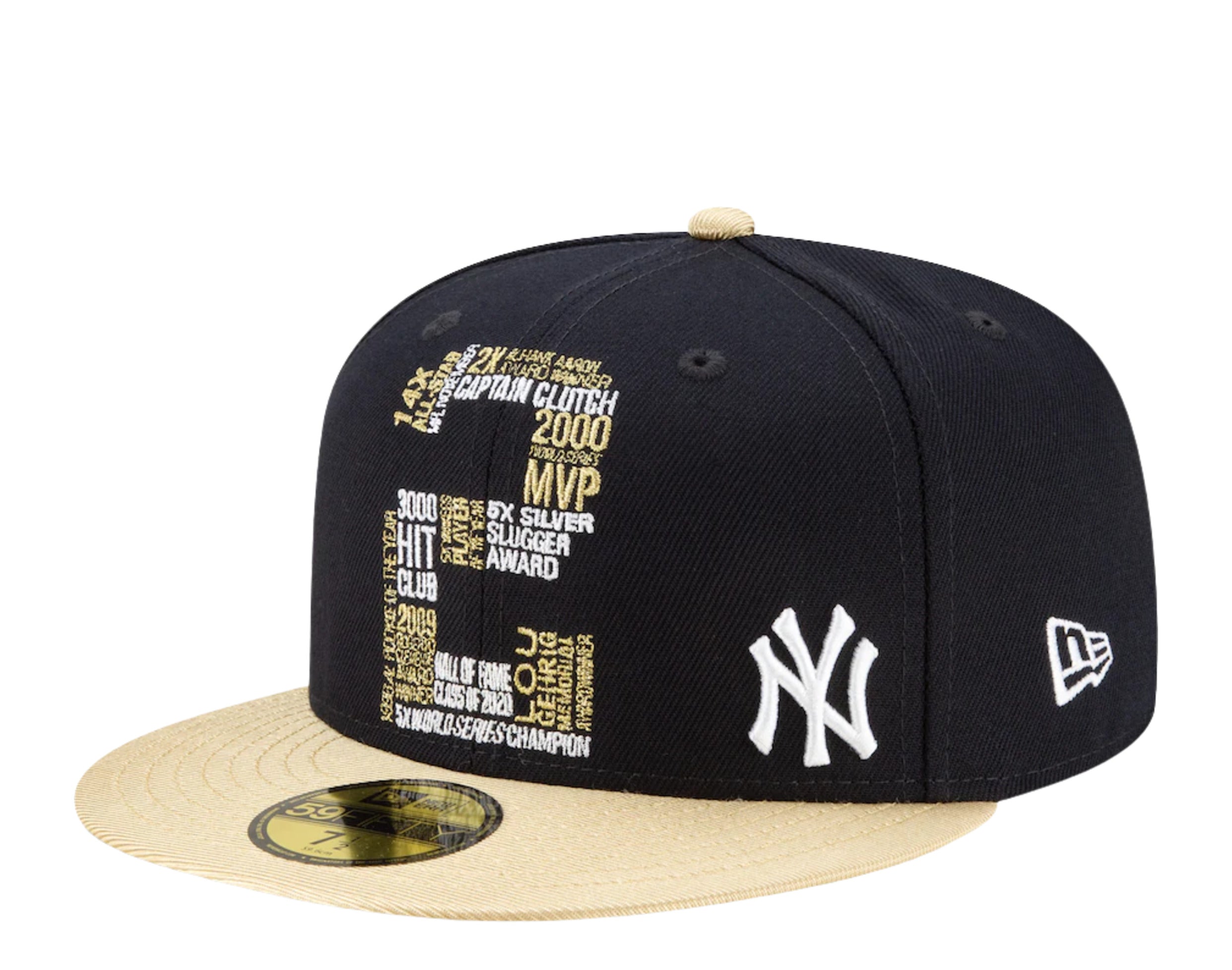 New Era 59Fifty MLB New York Yankees Derek Jeter 2021 Hall of Fame Gold Fitted Hat