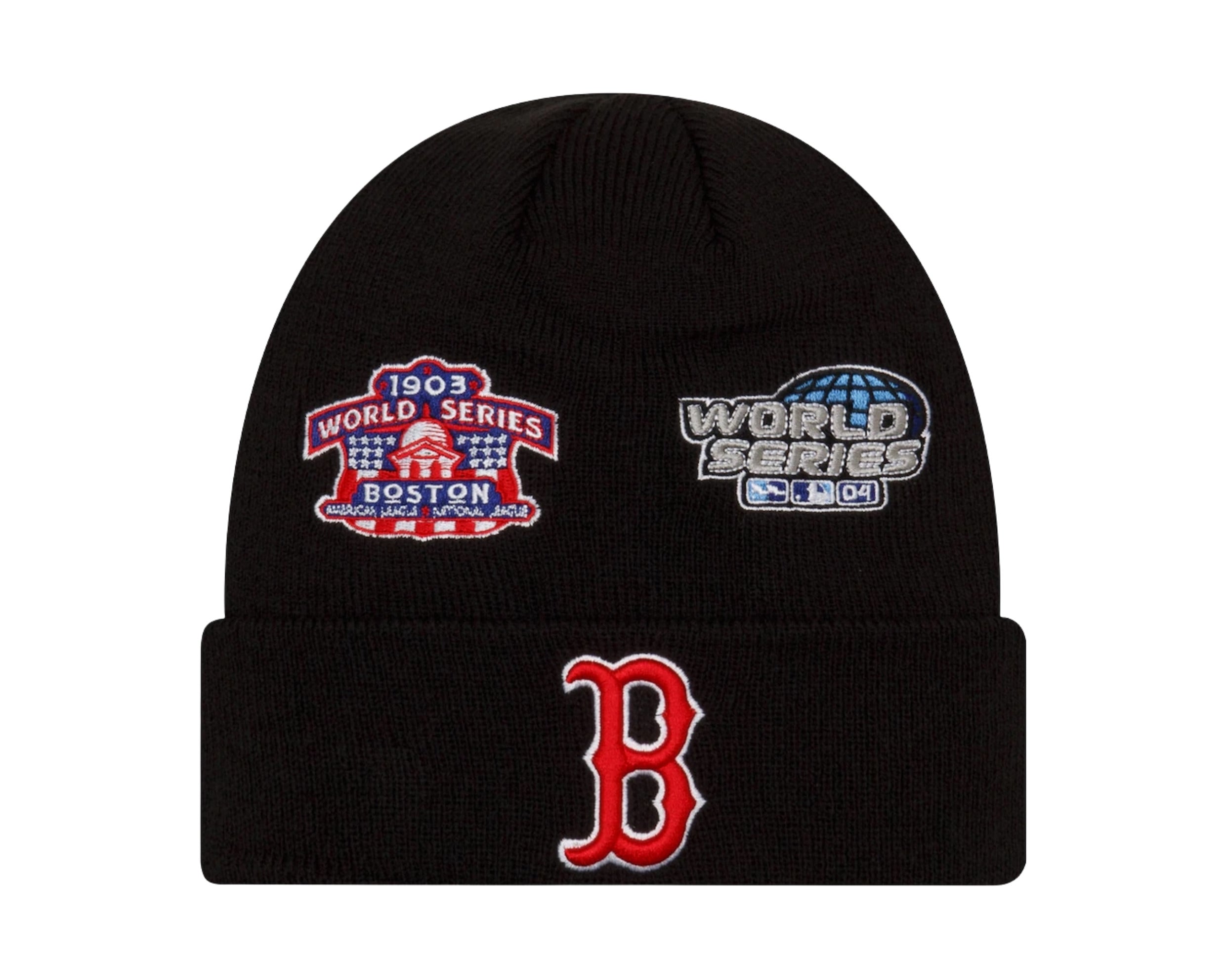 New Era MLB Boston Red Sox Champion Patches Knit Cuff Beanie