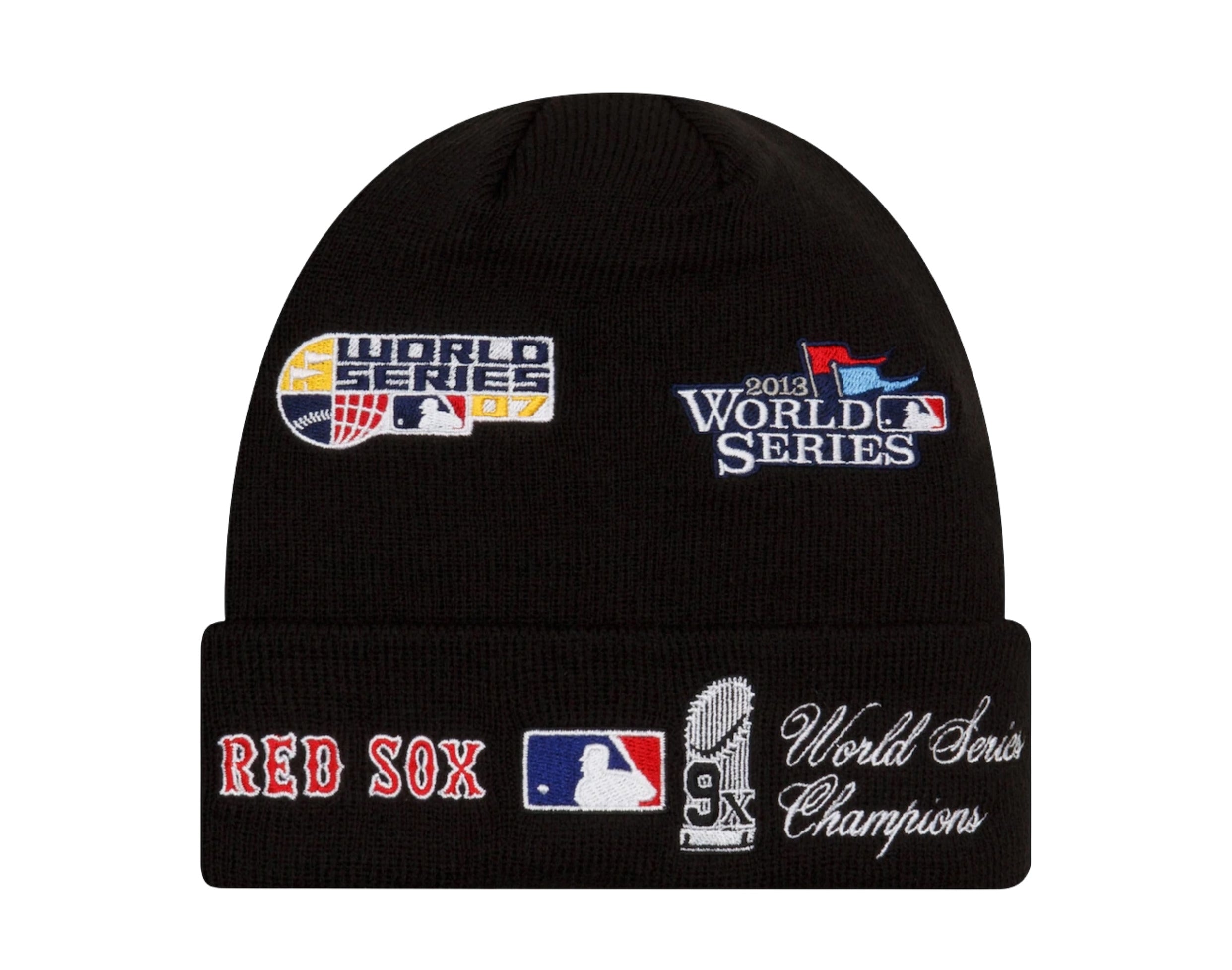 New Era MLB Boston Red Sox Champion Patches Knit Cuff Beanie