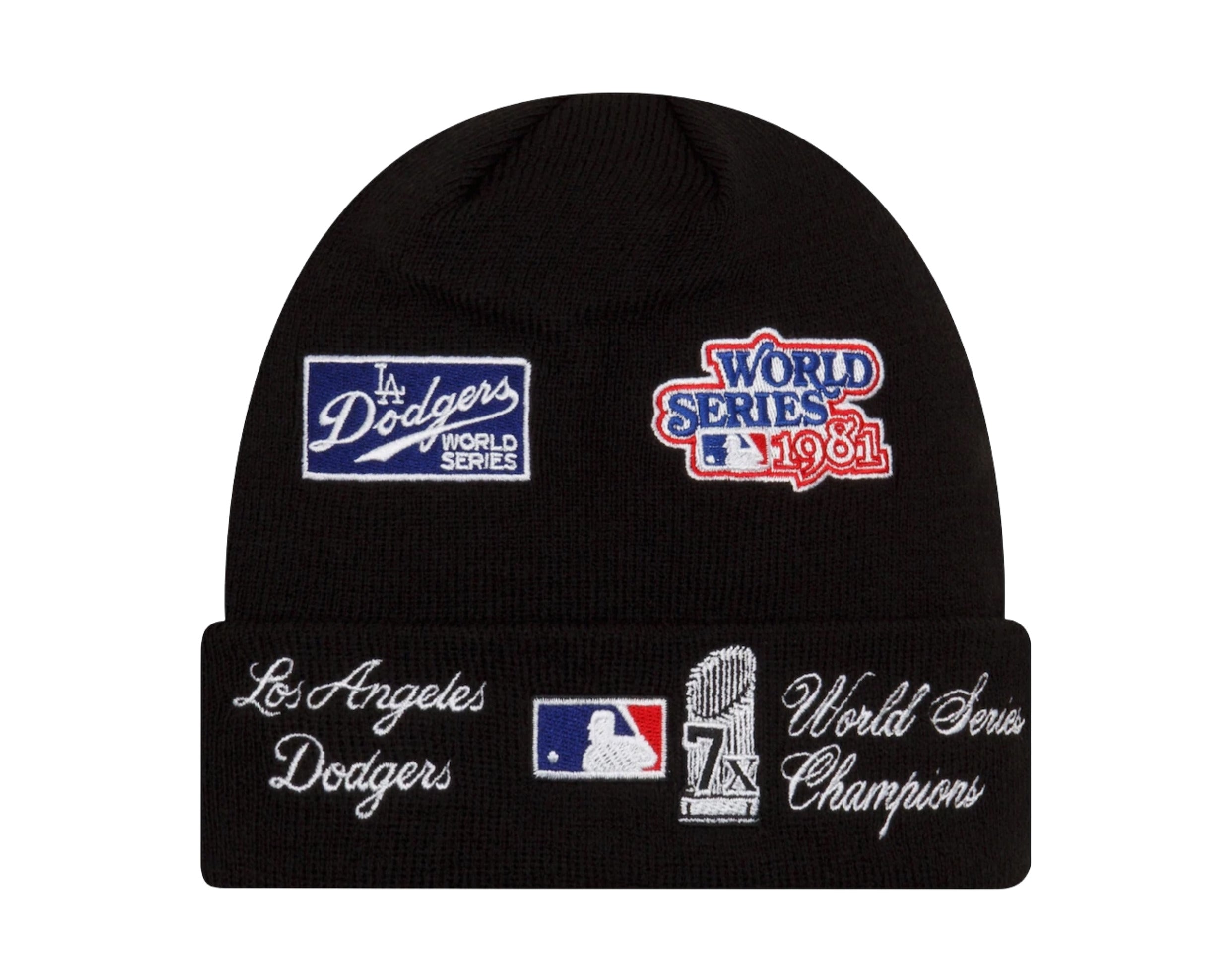 New Era MLB Los Angeles Dodgers Champion Patches Knit Cuff Beanie