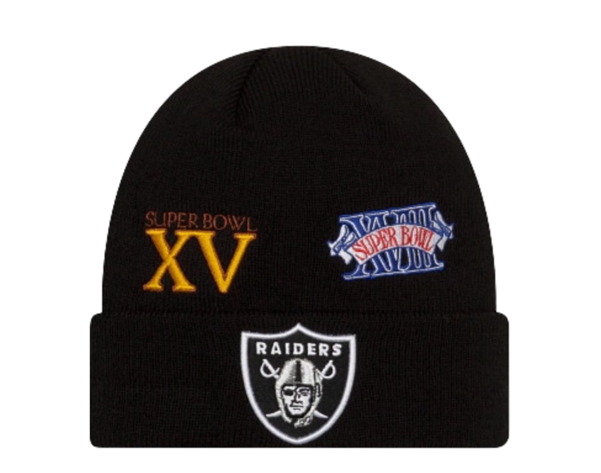 New Era NFL Las Vegas Raiders Champion Patches Knit Cuff Beanie