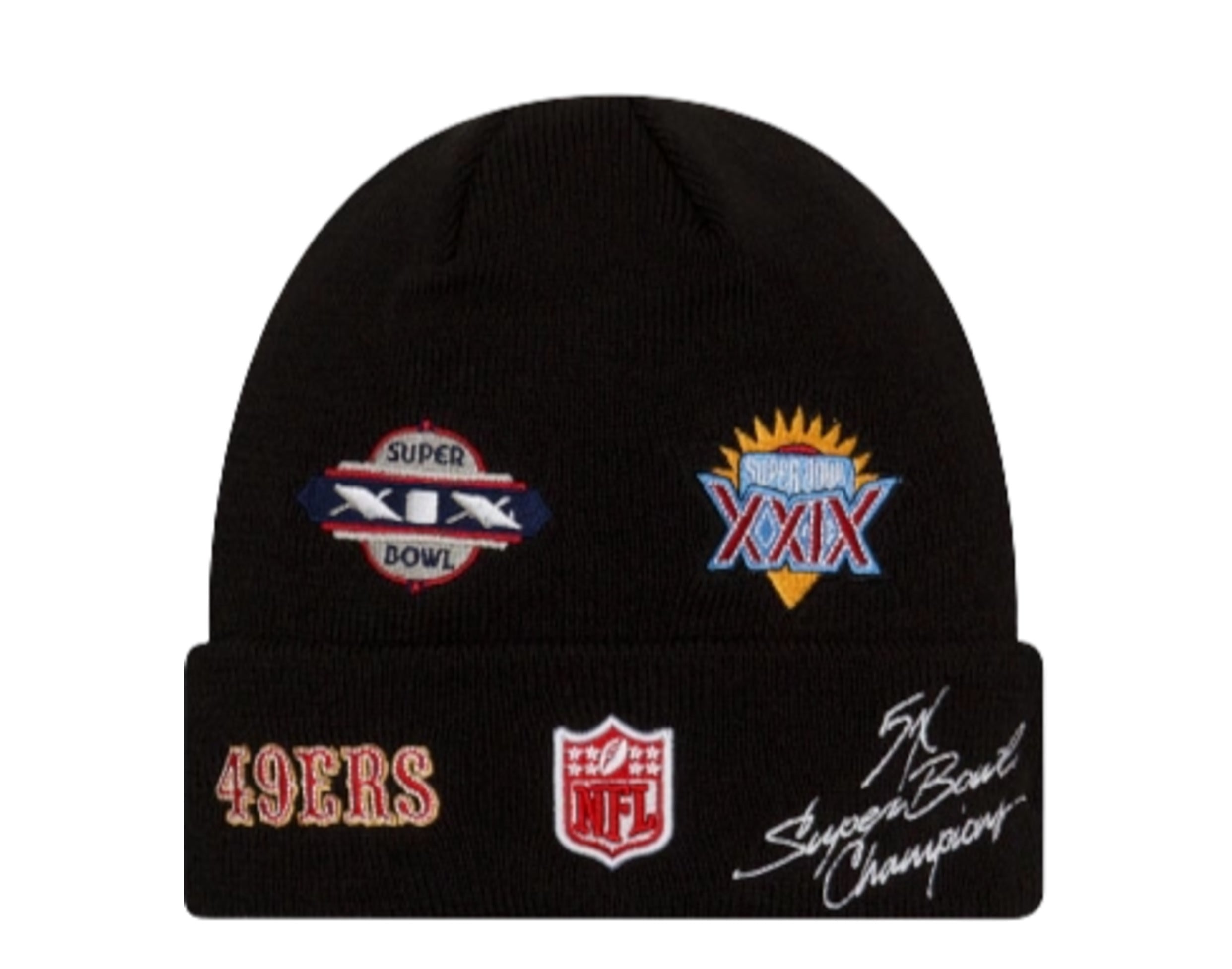 New Era NFL San Francisco 49ers Champion Patches Knit Cuff Beanie