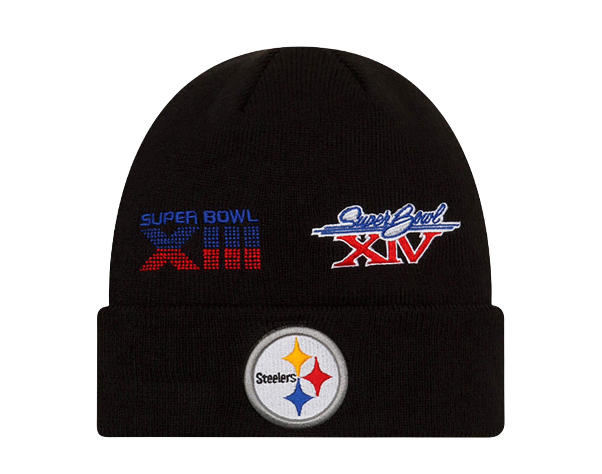 New Era NFL Pittsburgh Steelers Champion Patches Knit Cuff Beanie