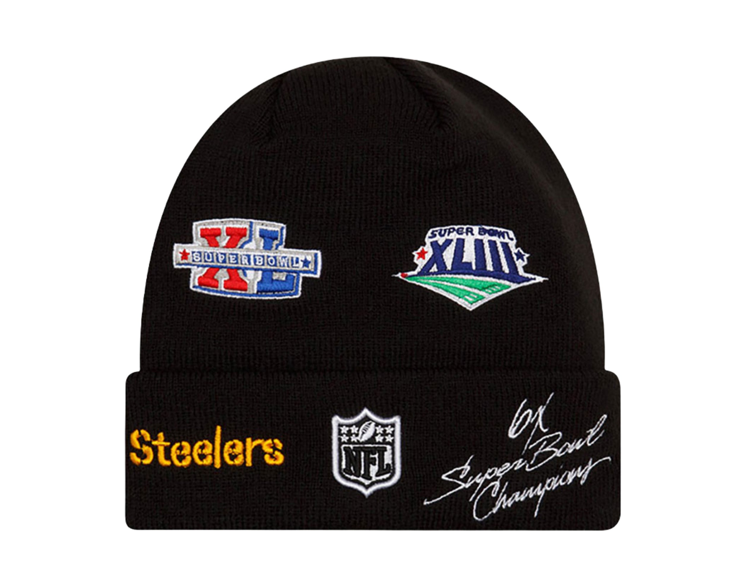 Pittsburgh Steelers BUTTON-UP Knit Beanie Hat by New Era