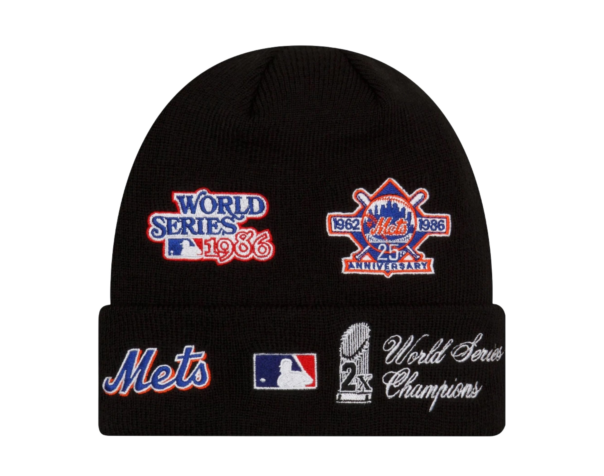 New Era MLB New York Mets Champion Patches Knit Cuff Beanie