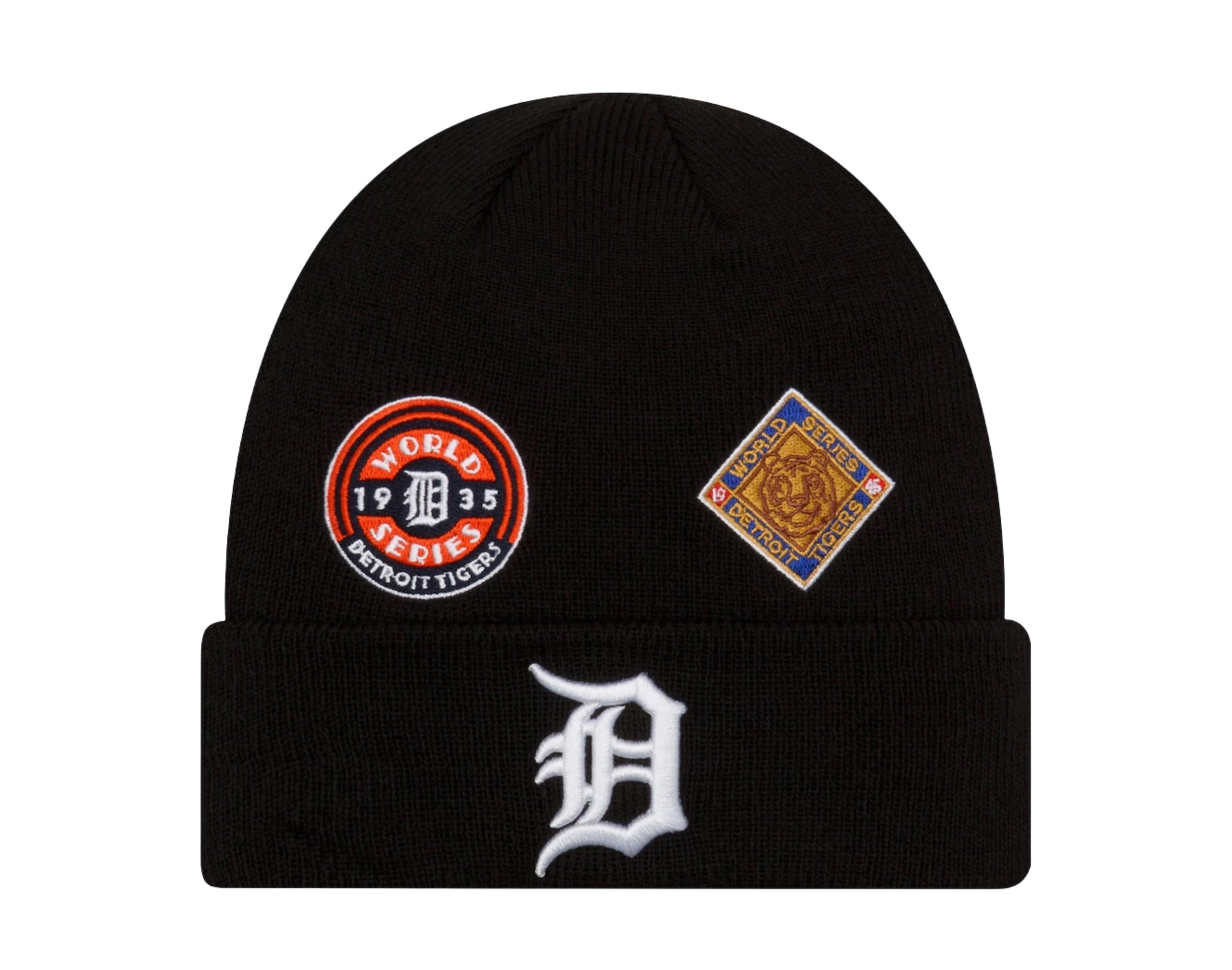 New Era MLB Detroit Tigers Champion Patches Knit Cuff Beanie