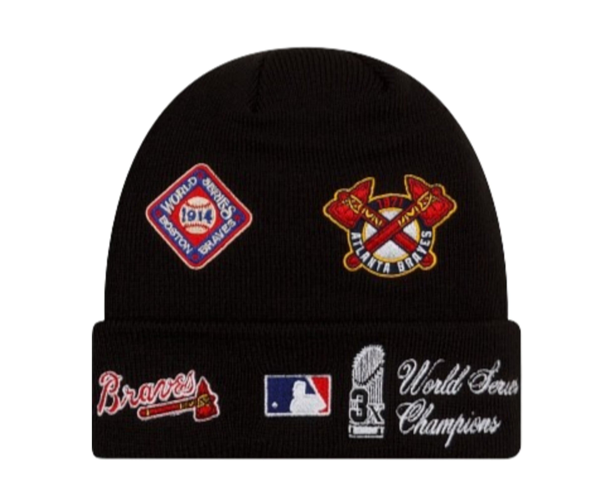 New Era MLB Atlanta Braves Champion Patches Knit Cuff Beanie