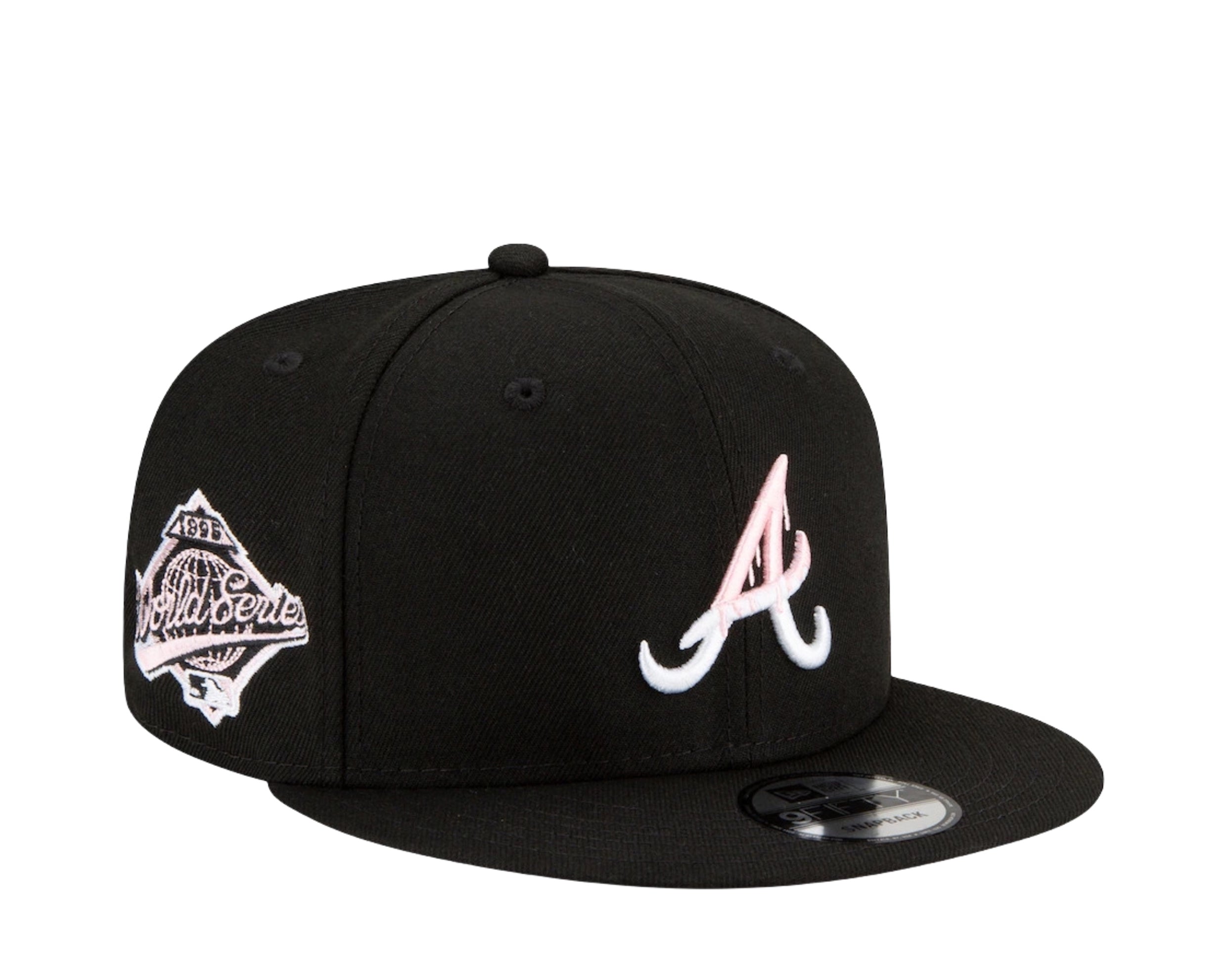 New Era 9Fifty MLB Atlanta Braves Team Drip Snapback Hat W/ Pink Undervisor