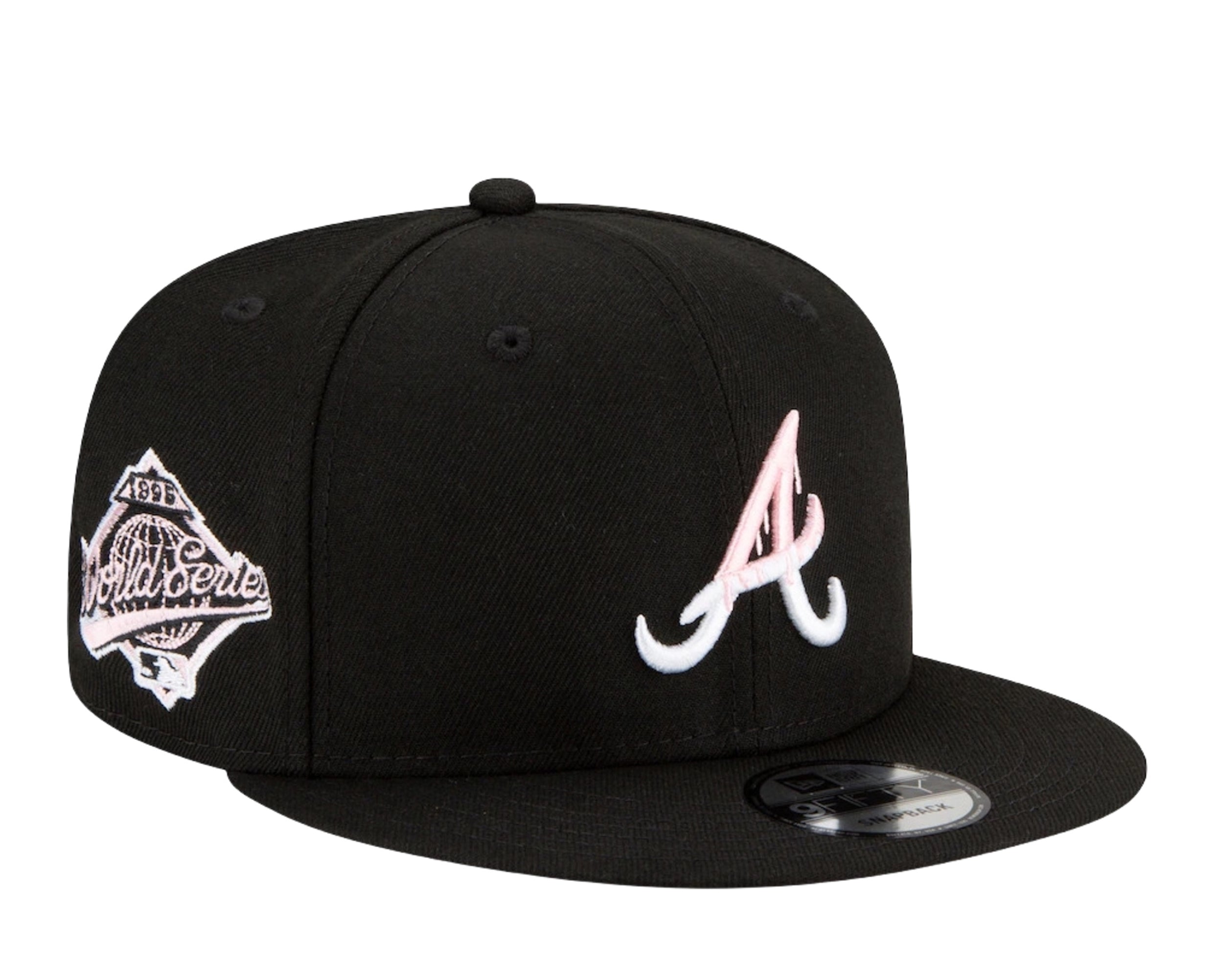 New Era 9Fifty MLB Atlanta Braves Team Drip Snapback Hat W/ Pink Undervisor