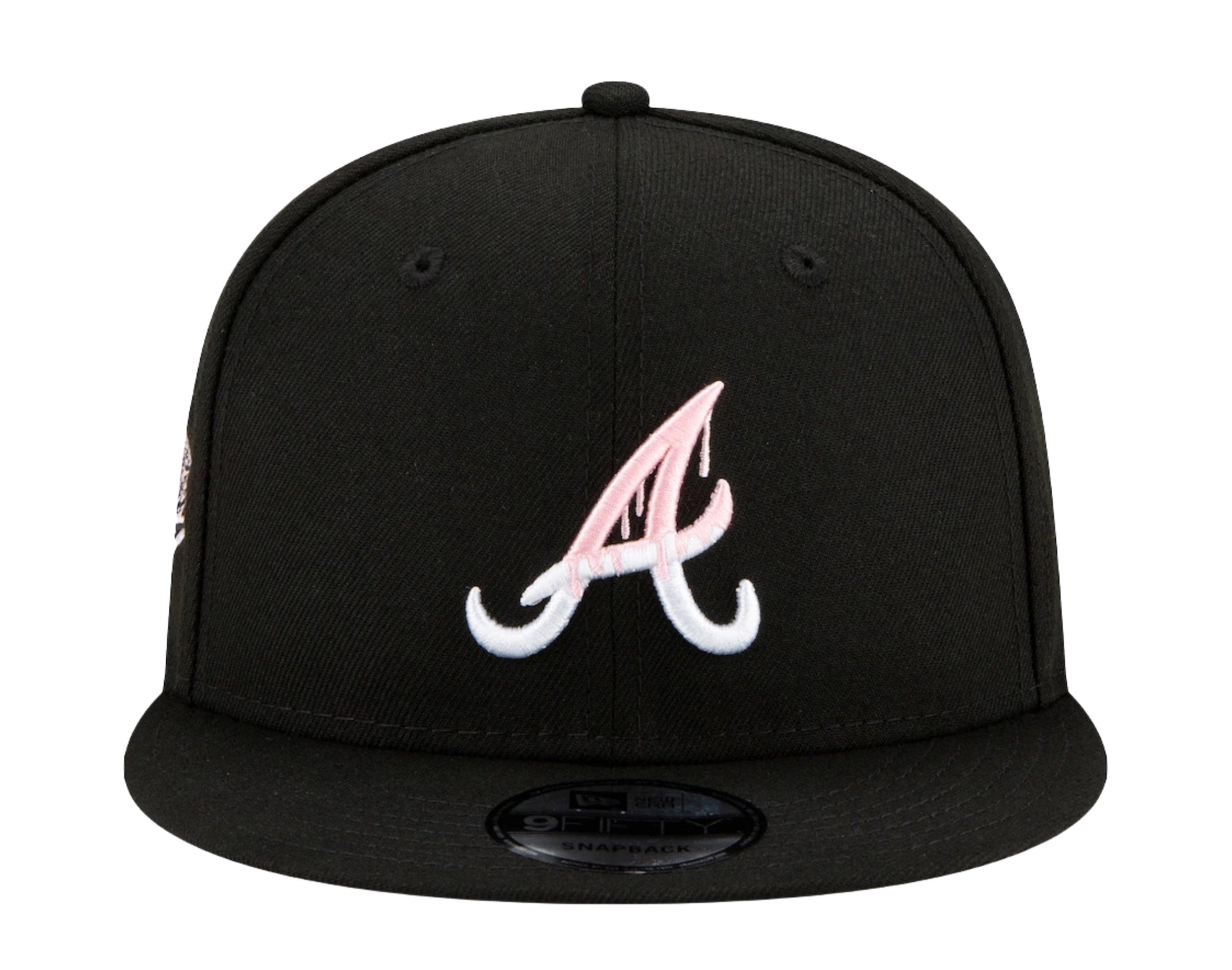 New Era 9Fifty MLB Atlanta Braves Team Drip Snapback Hat W/ Pink Undervisor