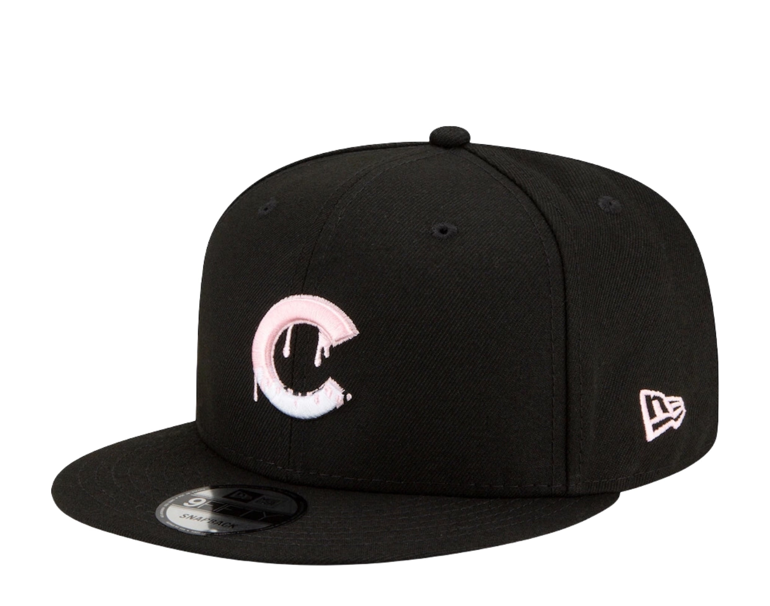 New Era 9Fifty MLB Chicago Cubs Team Drip Snapback Hat W/ Pink Undervisor