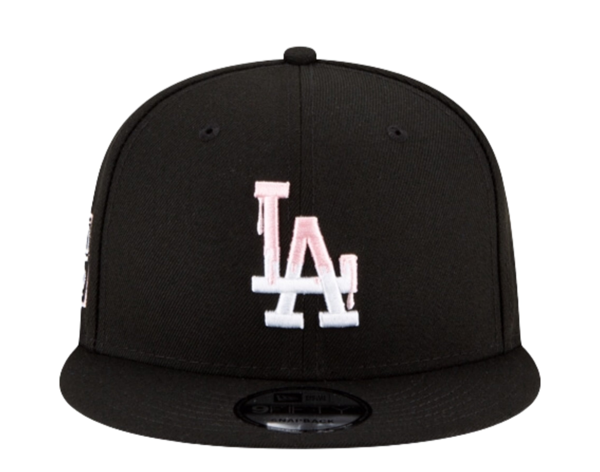 New Era 9Fifty MLB Los Angeles Dodgers Team Drip Snapback Hat W/ Pink Undervisor