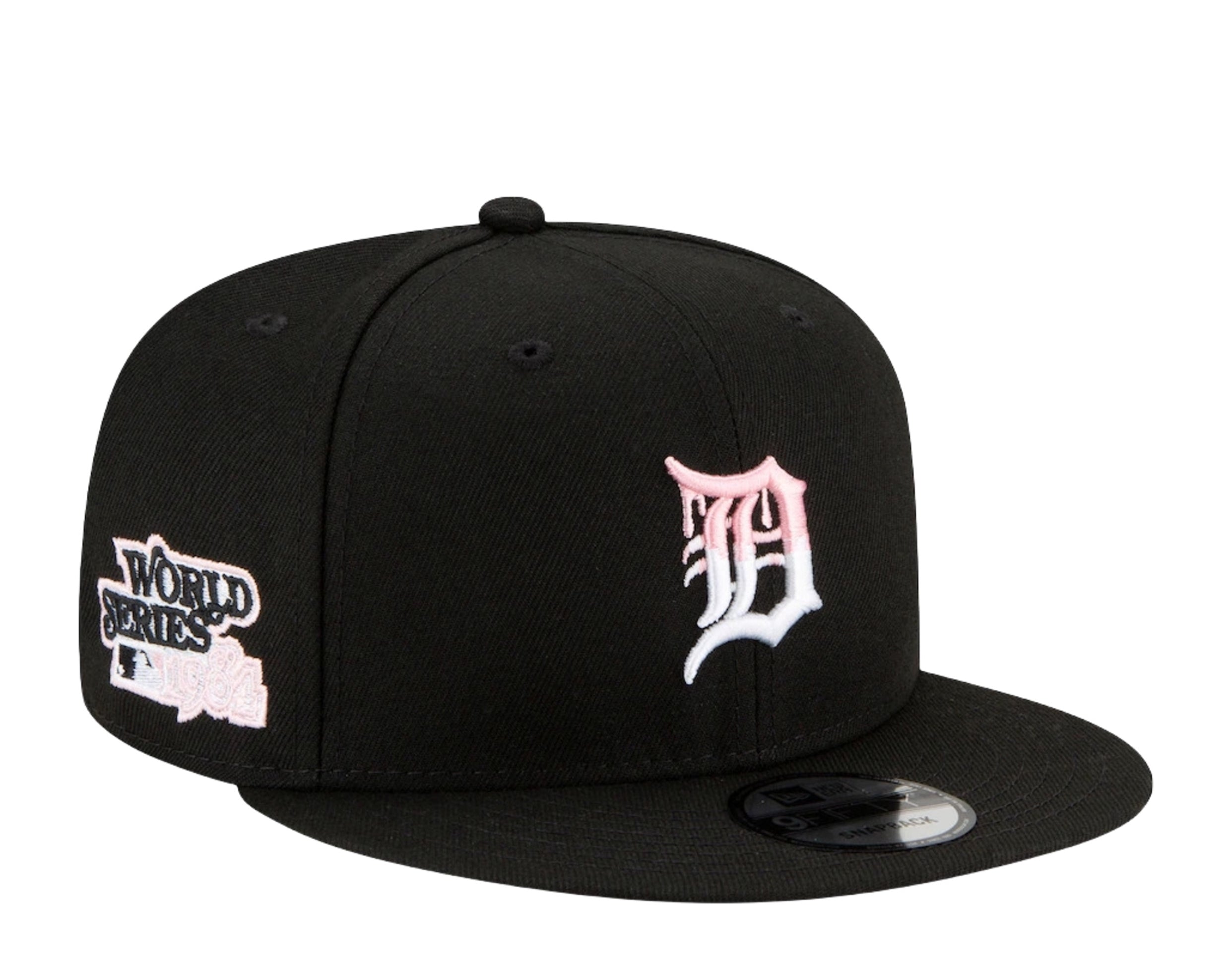 New Era 9Fifty MLB Detroit Tigers Team Drip Snapback Hat W/ Pink Undervisor