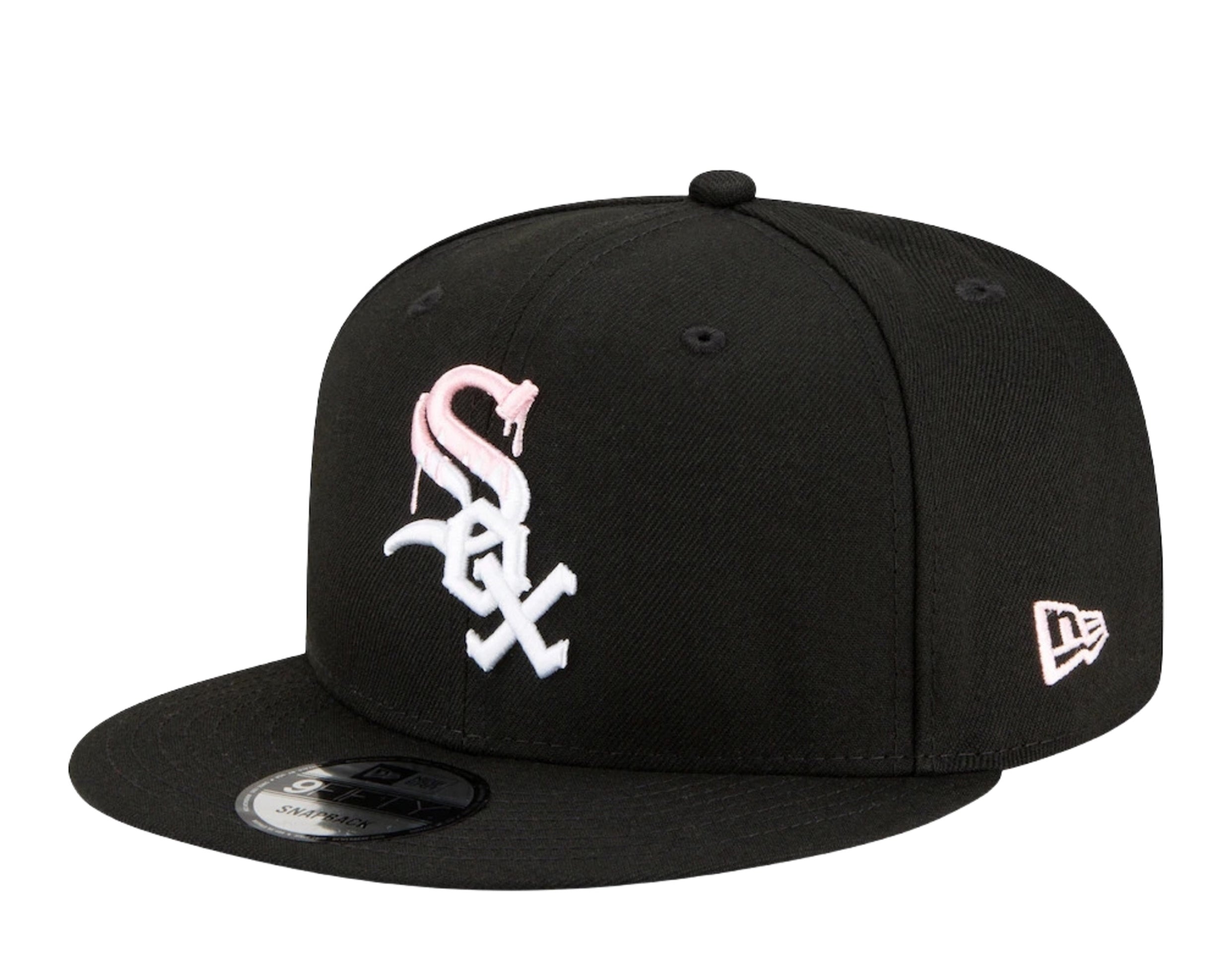 New Era 9Fifty MLB Chicago White Sox Team Drip Snapback Hat W/ Pink Undervisor