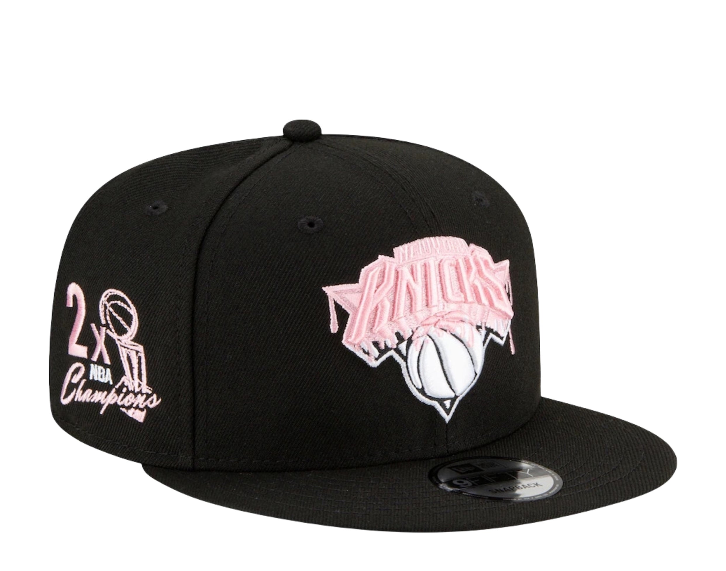 New Era 9Fifty NBA New York Knicks Team Drip Snapback Hat W/ Pink Undervisor