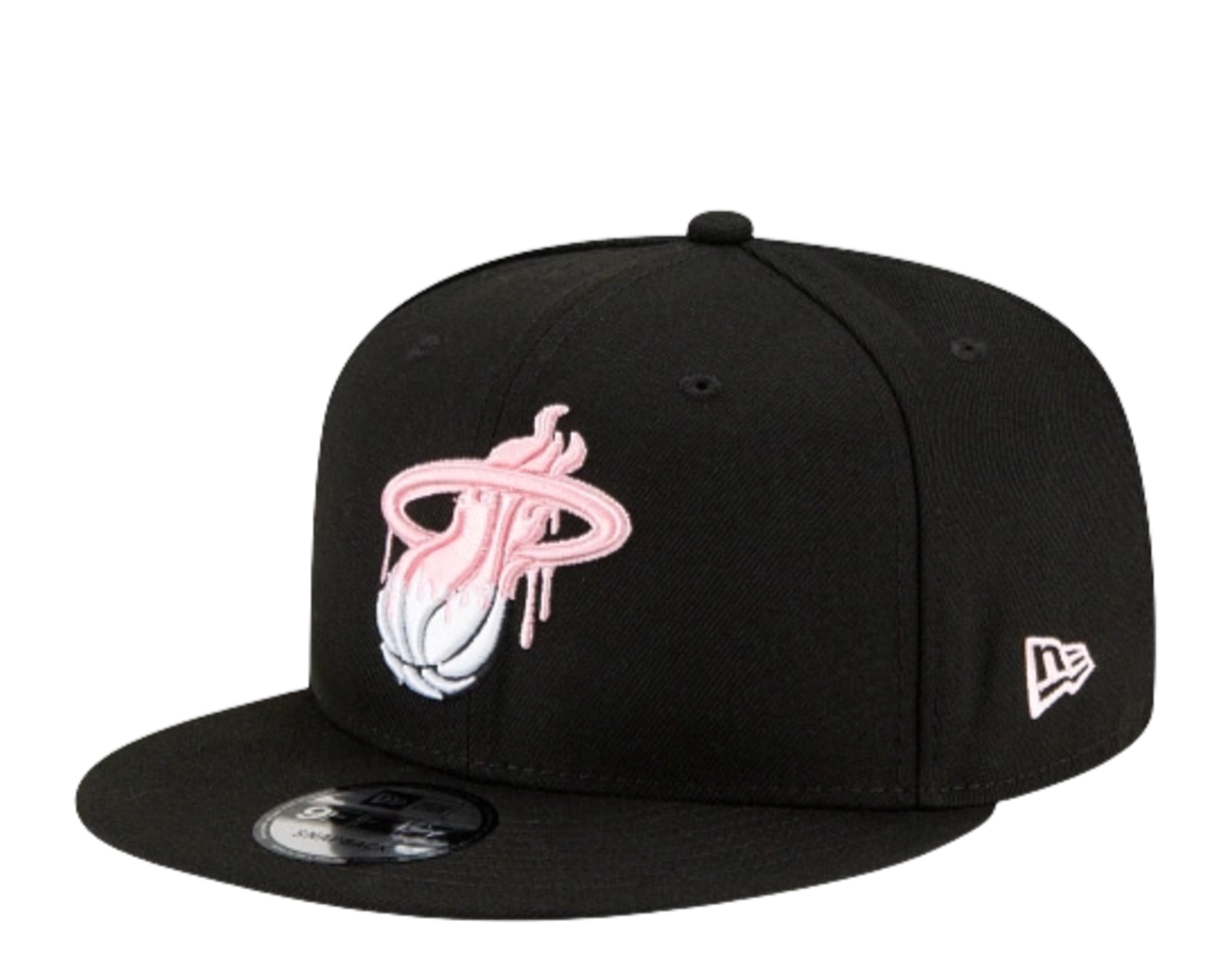 NBA New Era 9Fifty Miami Heat Neon Team Script Heather Strap Back Buckle  Hat Cap