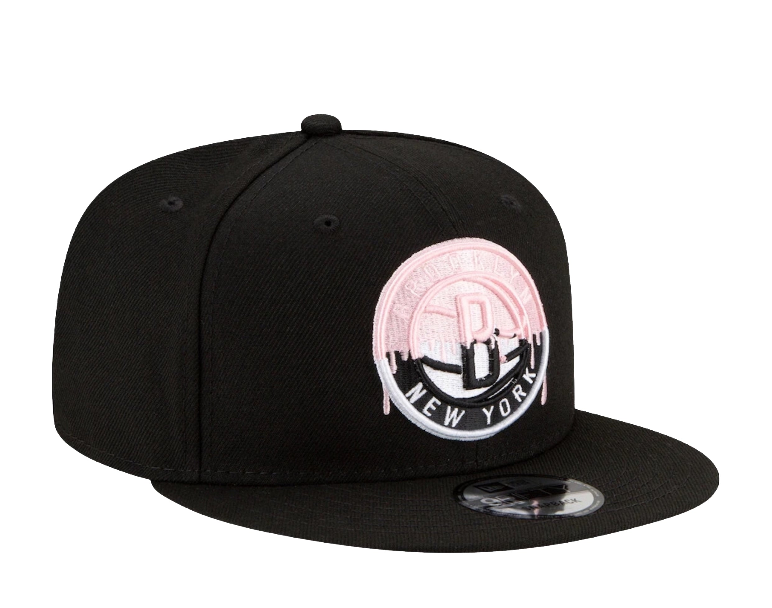 New Era 9Fifty NBA Brooklyn Nets Team Drip Snapback Hat W/ Pink Undervisor