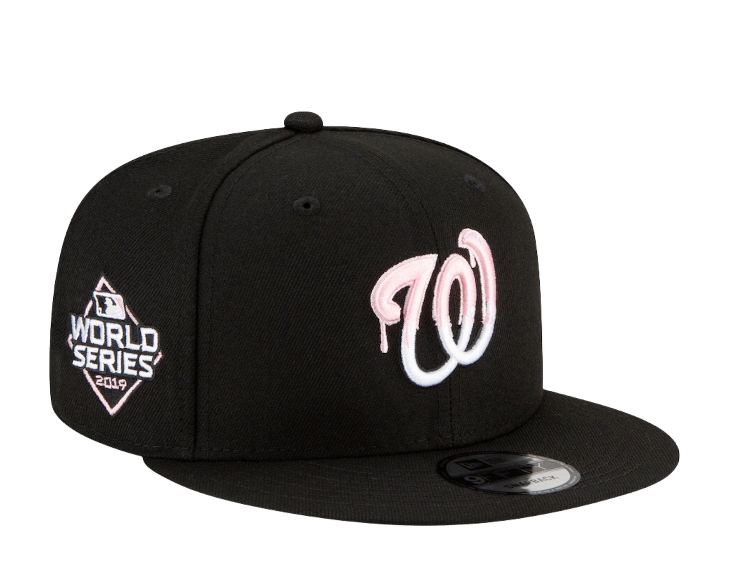 New Era 9Fifty MLB Washington Nationals Team Drip Snapback Hat W/ Pink Undervisor