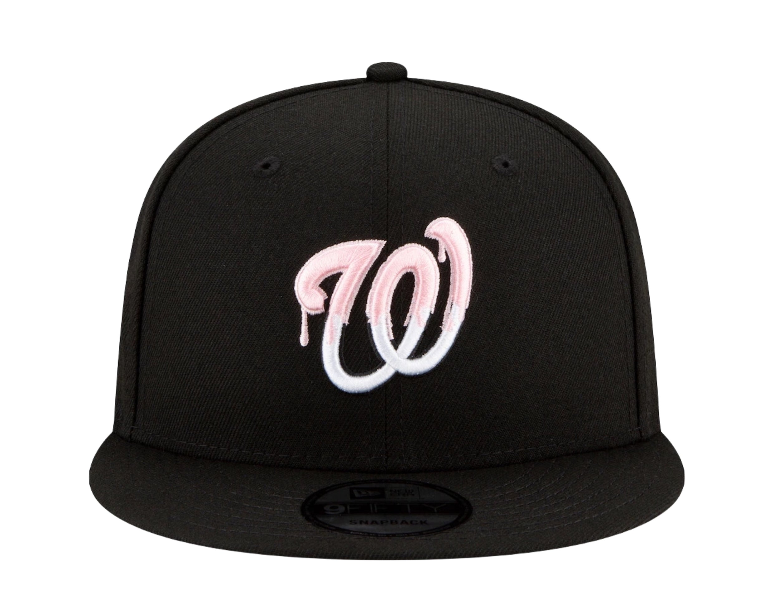 New Era 9Fifty MLB Washington Nationals Team Drip Snapback Hat W/ Pink Undervisor