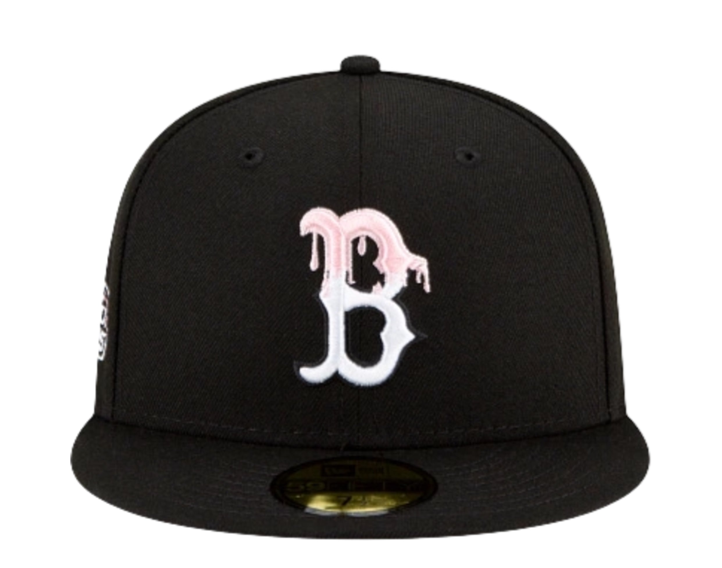 New Era Girl's Boston Red Sox Pink Dipdye V-Neck T-Shirt