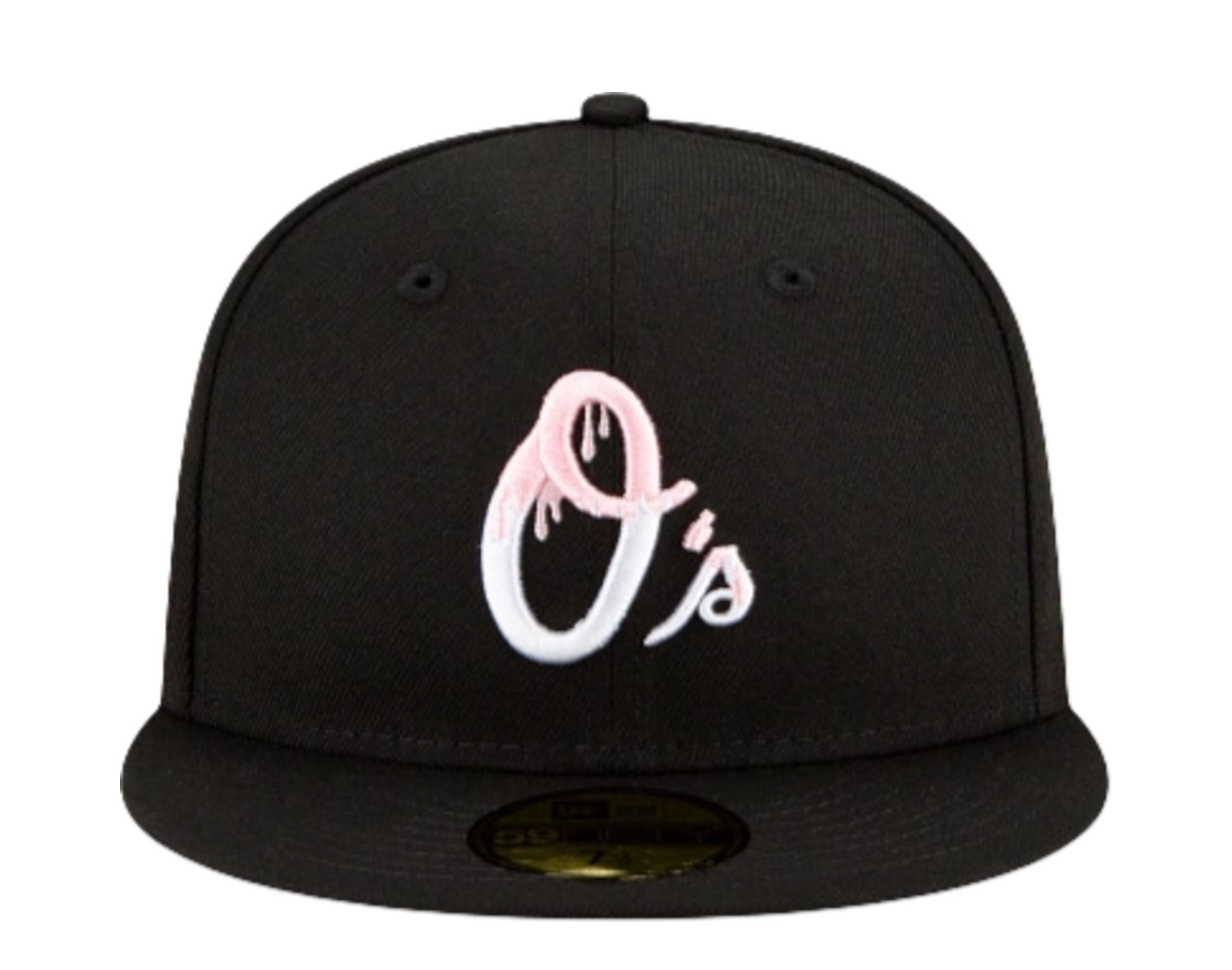 New Era 59Fifty MLB Baltimore Orioles Team Drip Fitted Hat W/ Pink Undervisor