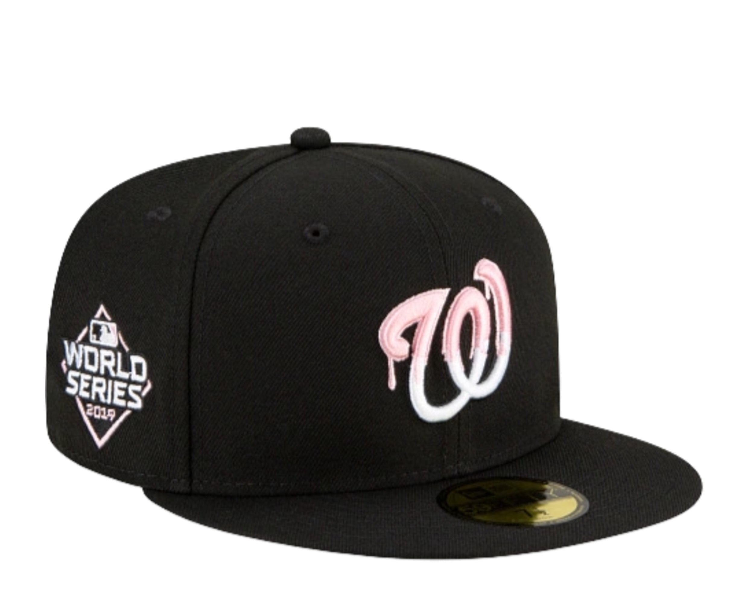 New Era 59Fifty MLB Washington Nationals Team Drip Fitted Hat W/ Pink Undervisor