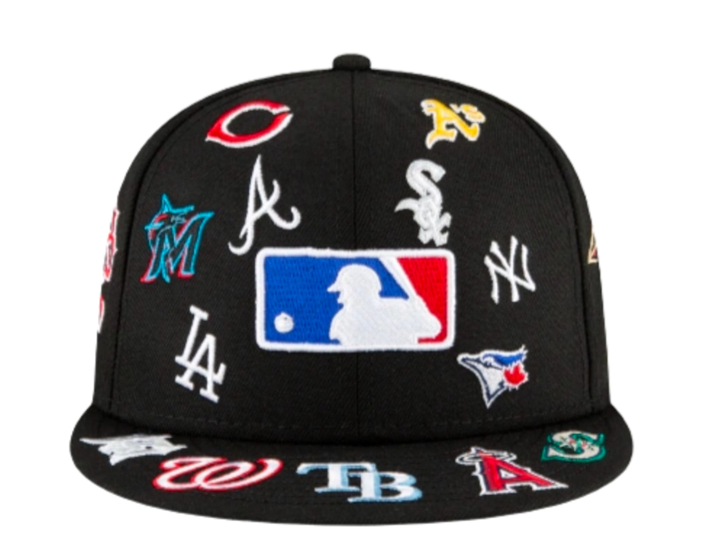 New Era 59Fifty MLB All Over Team Logos Fitted Hat