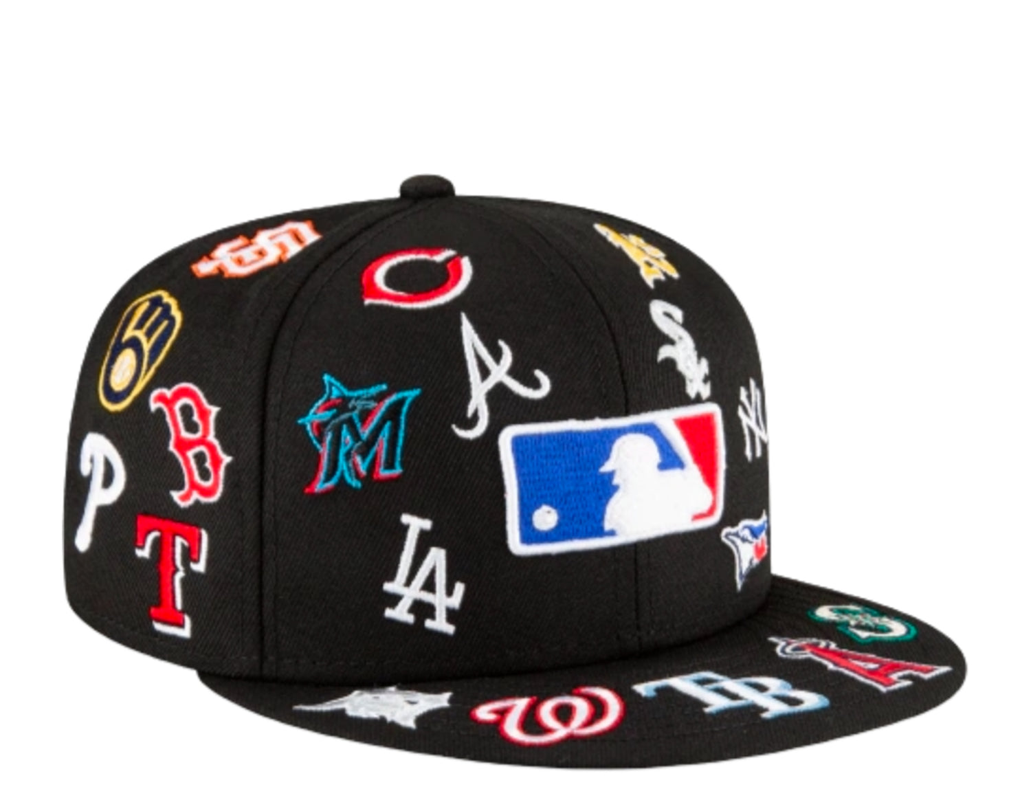 New Era 59Fifty MLB All Over Team Logos Fitted Hat