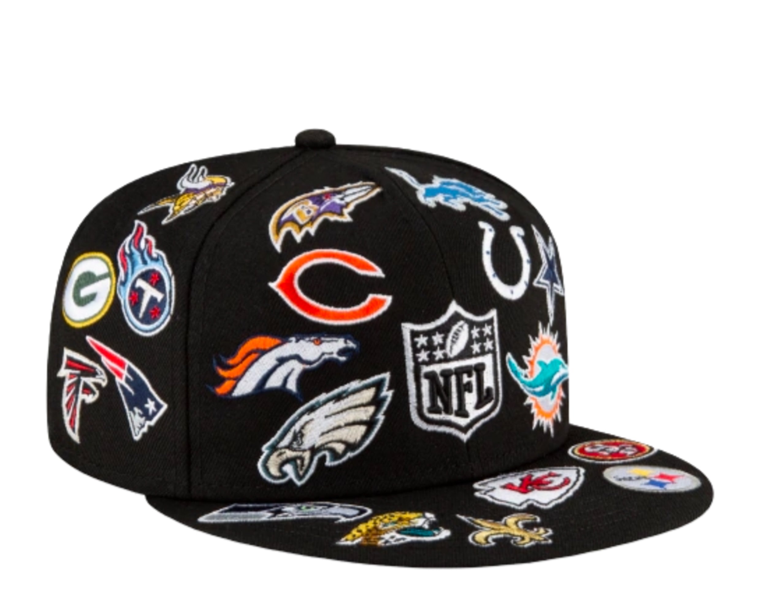 New Era 59Fifty NFL All Over Team Logos Fitted Hat