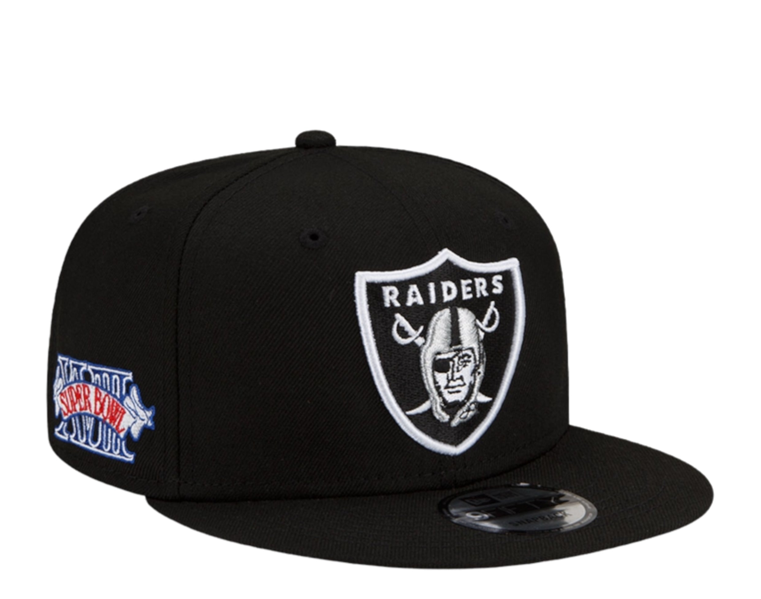 New Era 9Fifty NFL Las Vegas Raiders XVIIII Super Bowl Patch Up Snapback Hat