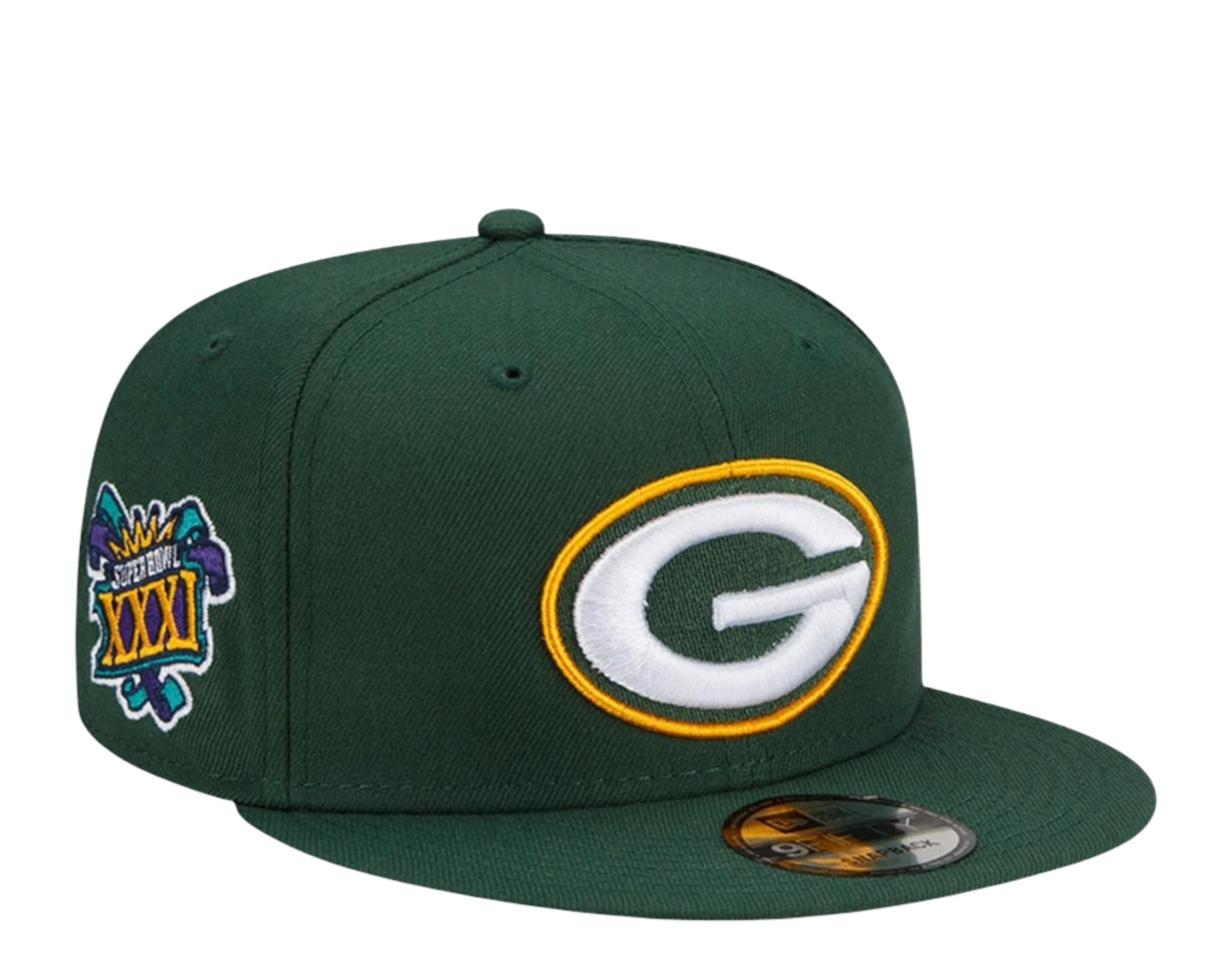 New Era 9Fifty NFL Green Bay Packer XXXI Super Bowl Patch Up Snapback Hat