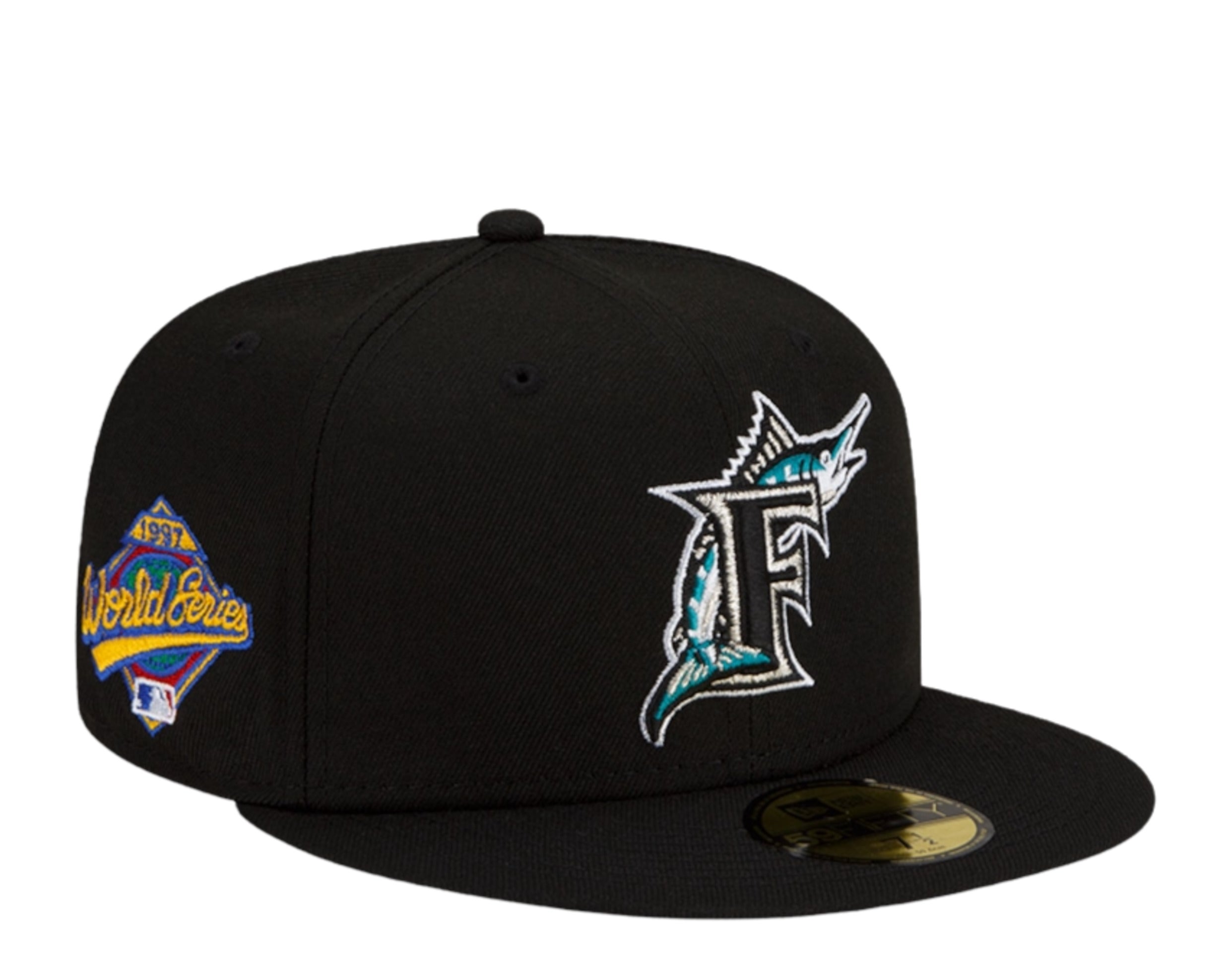 New Era 59Fifty MLB Florida Marlins 1997 World Series Patch Up Fitted Hat