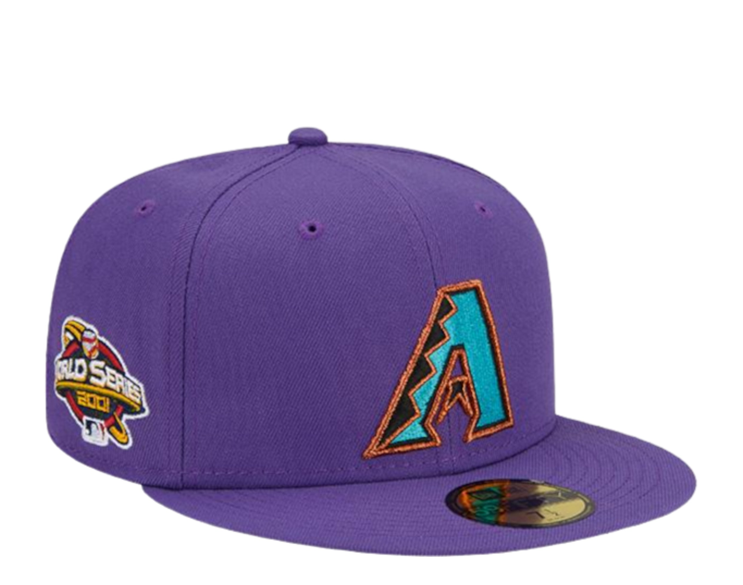 New Era 59Fifty MLB Arizona Diamondbacks 2001 World Series Patch Up Fitted Hat